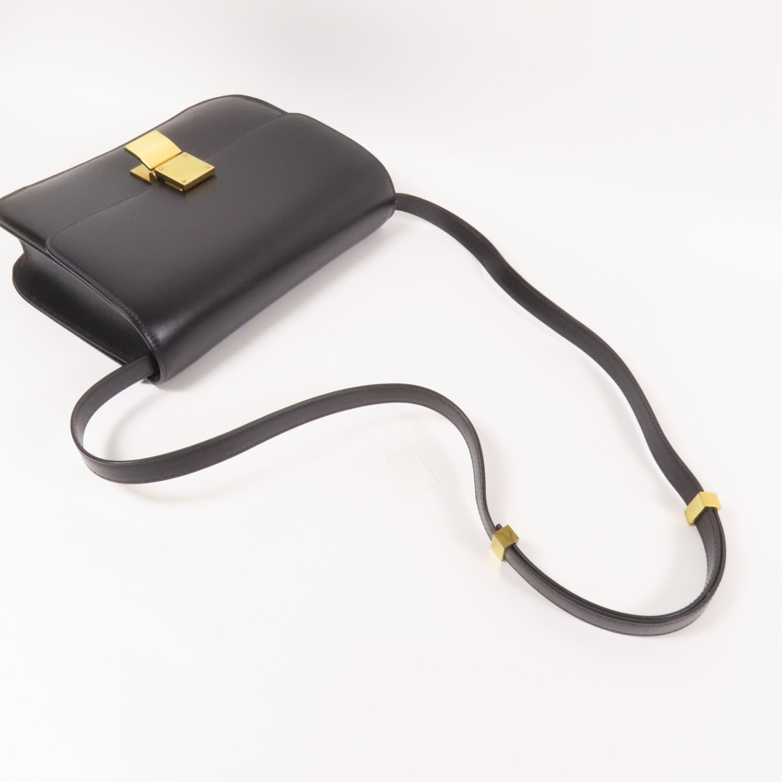 CELINE 牛皮皮革Classic Box金扣肩背袋