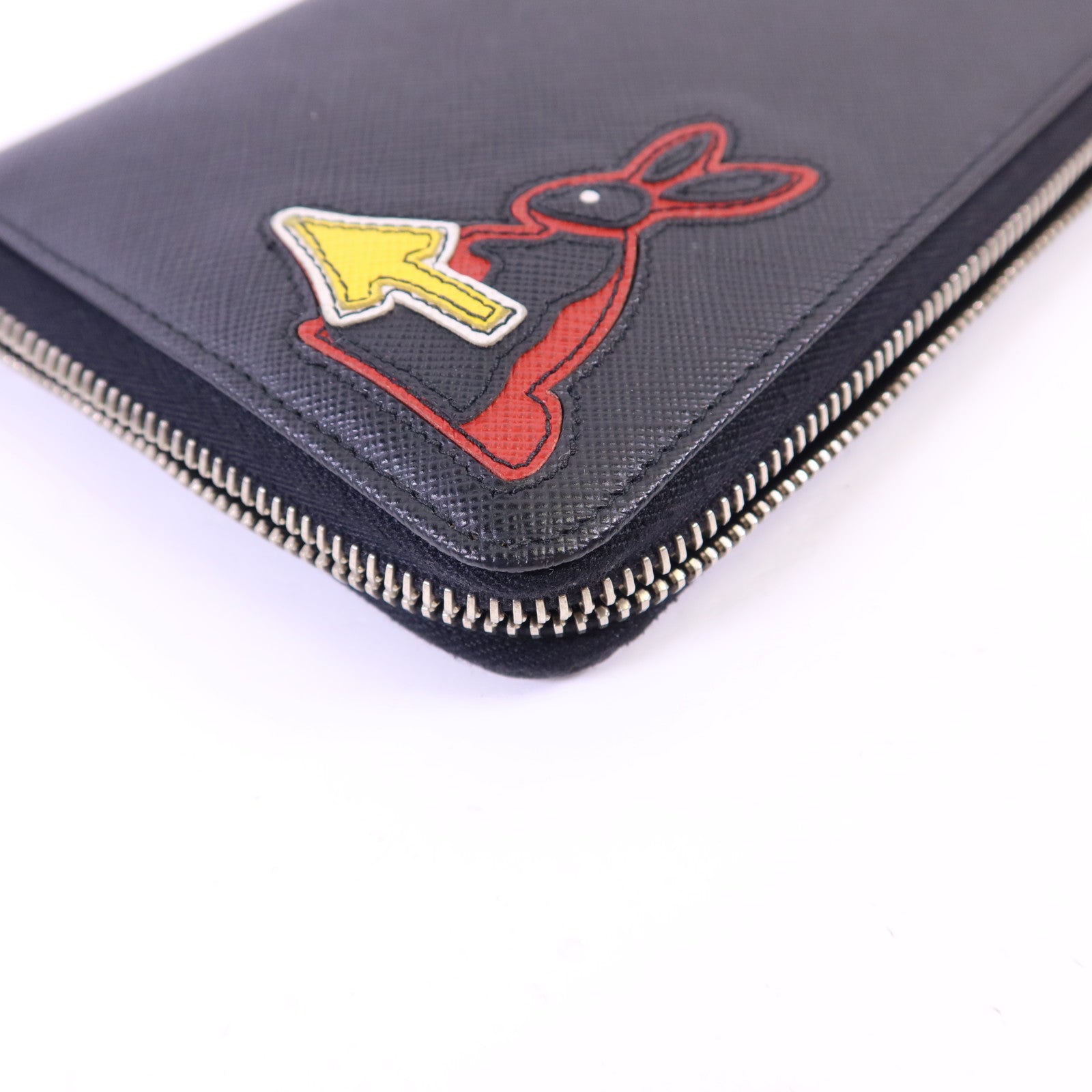 PRADA 【激減優惠】牛皮皮革Long Zip Wallet銀扣長錢包