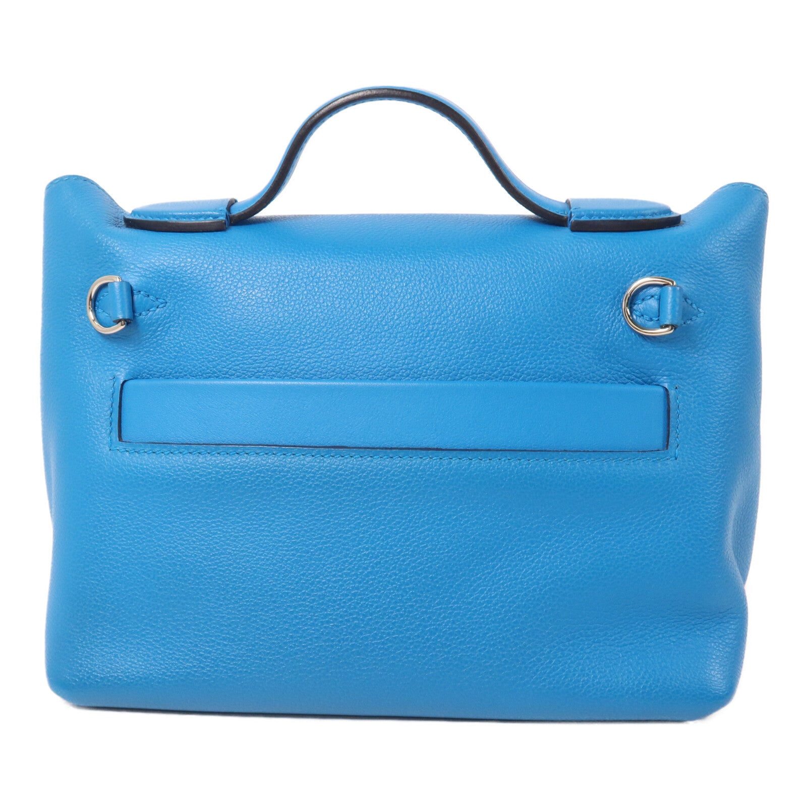 HERMES Evercolor皮革24/24 Mini手挽肩背兩用袋Bleu Zanzibar