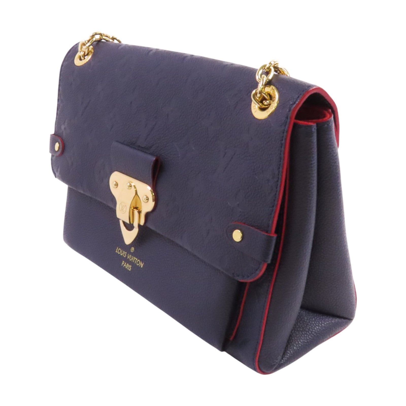 LOUIS VUITTON Monogram Empreinte Vavin PM金扣鏈帶肩背袋