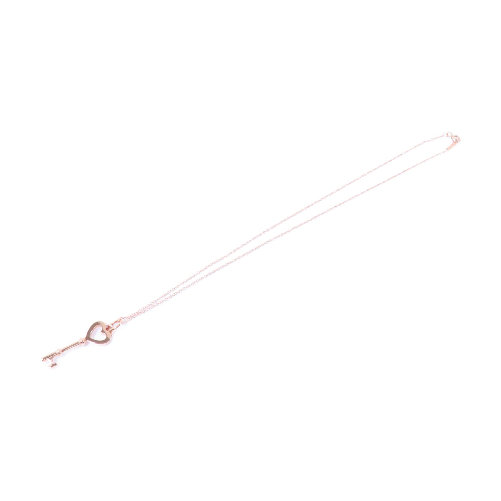 TIFFANY＆CO 【激減優惠】18K玫瑰金Heart Key Necklace項鍊