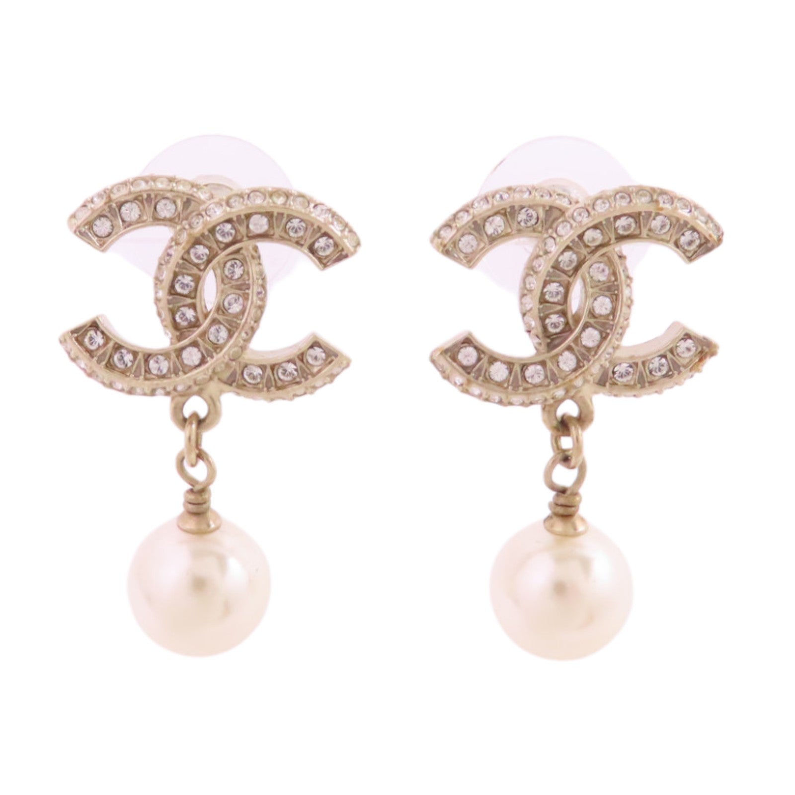CHANEL 金屬/仿珍珠/水鑽CC Earringes耳環