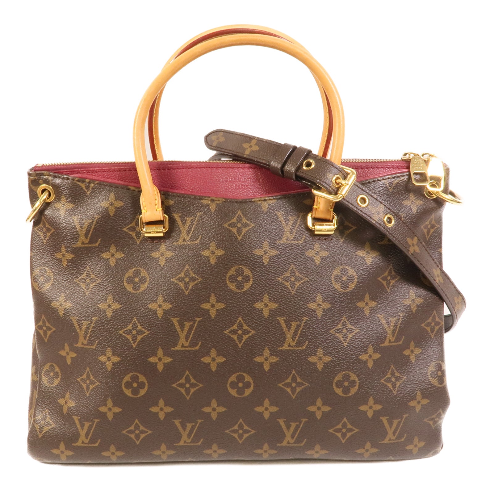 LOUIS VUITTON Monogram Pallas金扣手挽肩背兩用袋