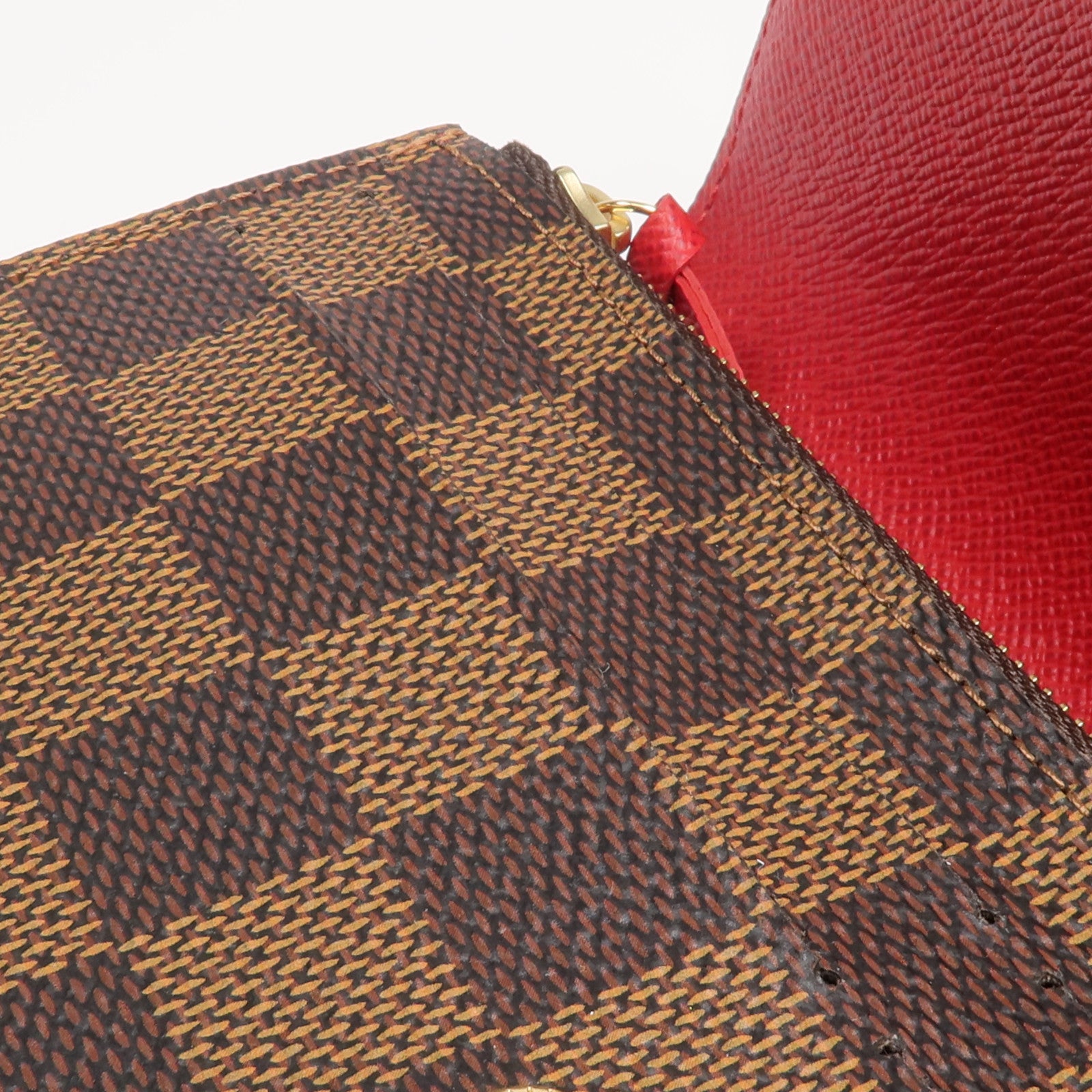 LOUIS VUITTON Damier Portefeuille Emilie Long Wallet金扣長錢包