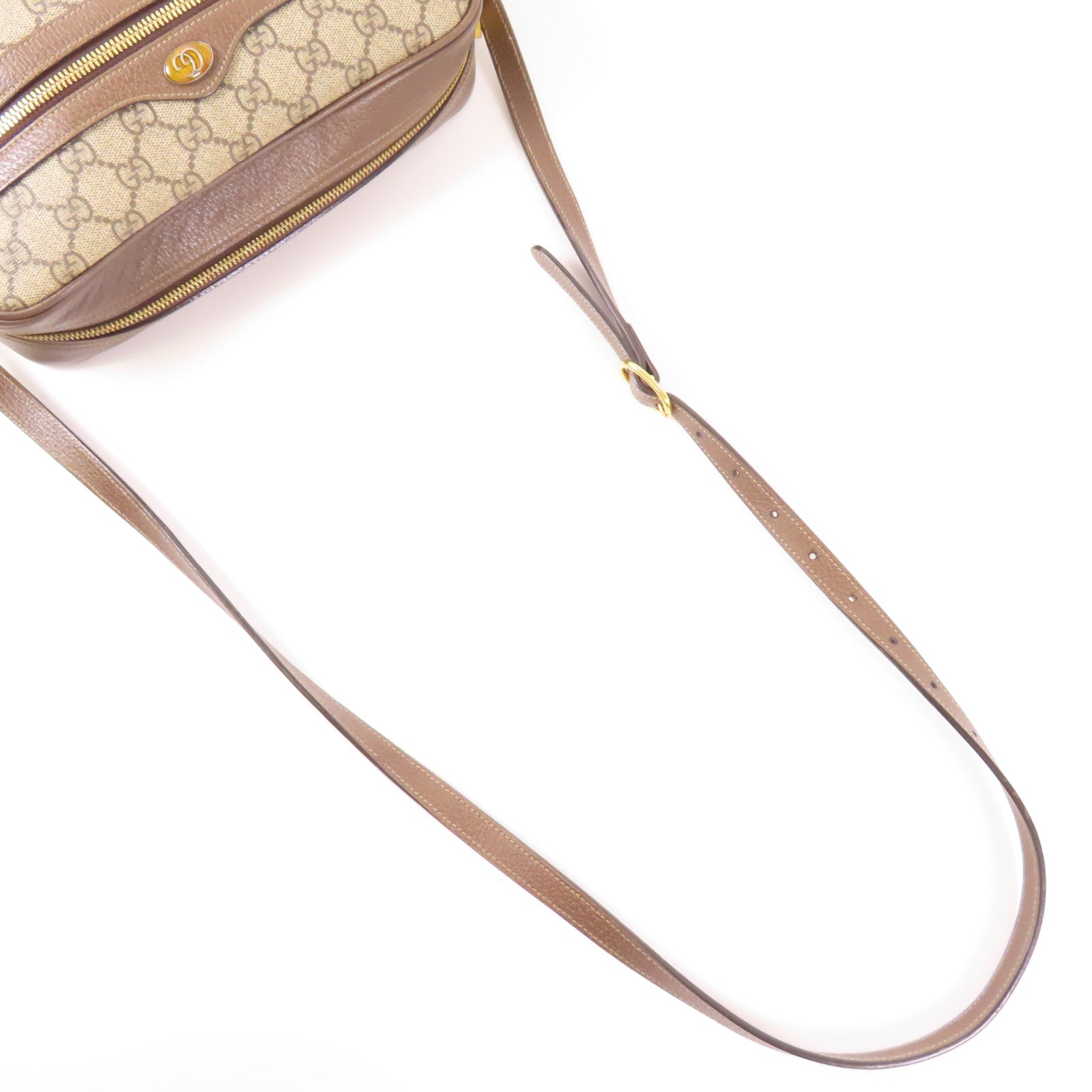 GUCCI GG GHW Ophidia Crossbody Bag Shoulder Bag 517080 Coated Canvas Brown