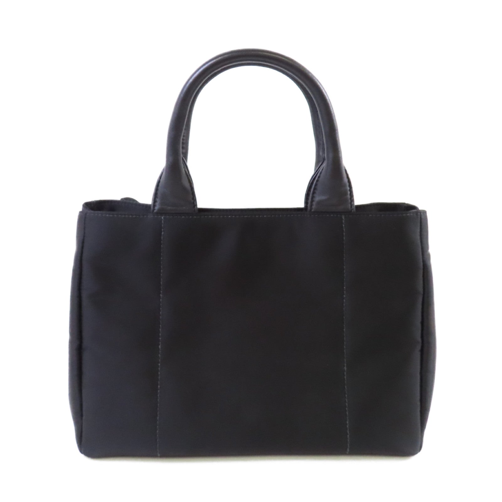 PRADA 尼龍Nero Tessuto 2Way Shoulder Bag銀扣手挽肩背兩用袋黑色