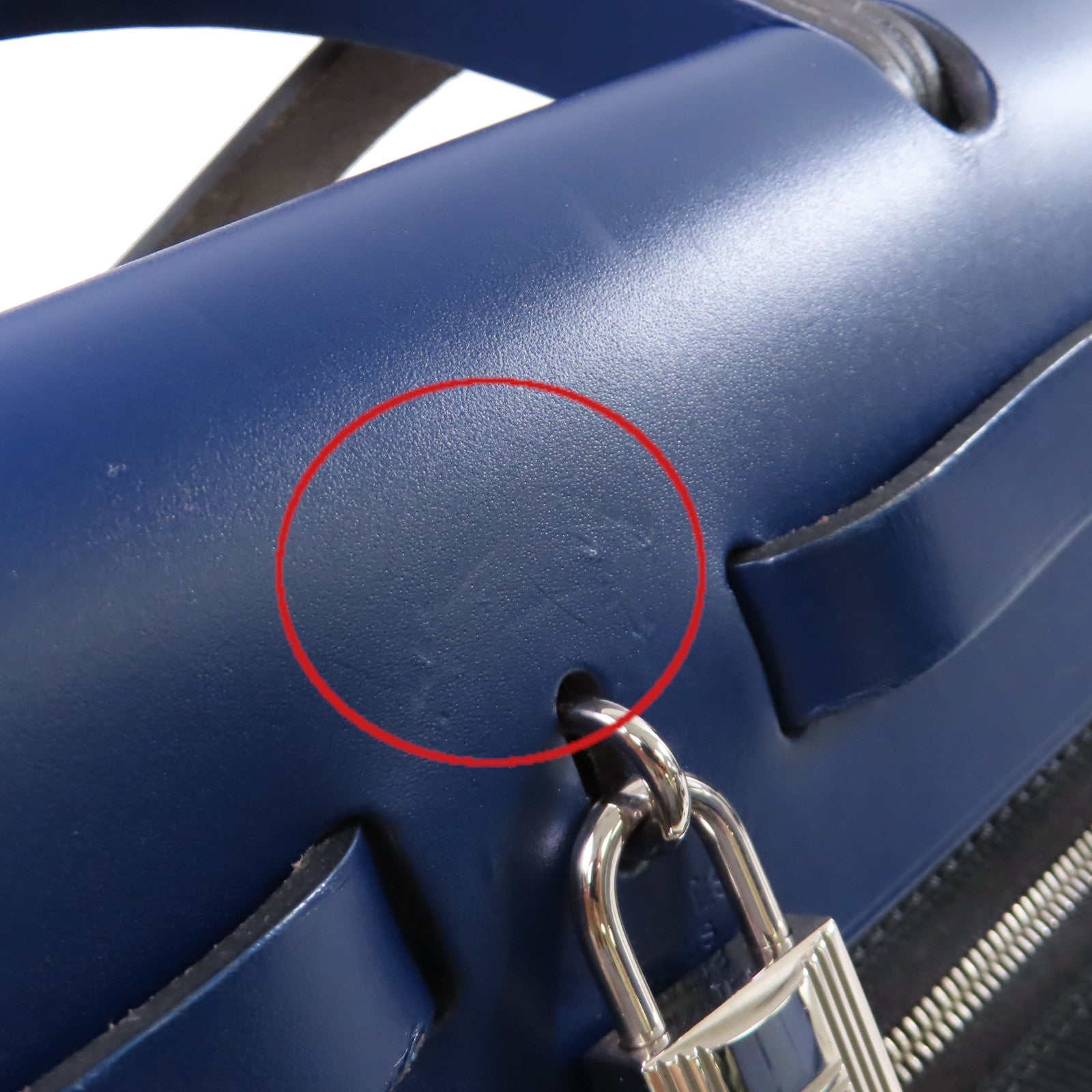 HERMES 帆布Herbag PM 2Way Shoulder Bag銀扣手挽肩背兩用袋Noir黑色/Bleu Saphir寶石藍色