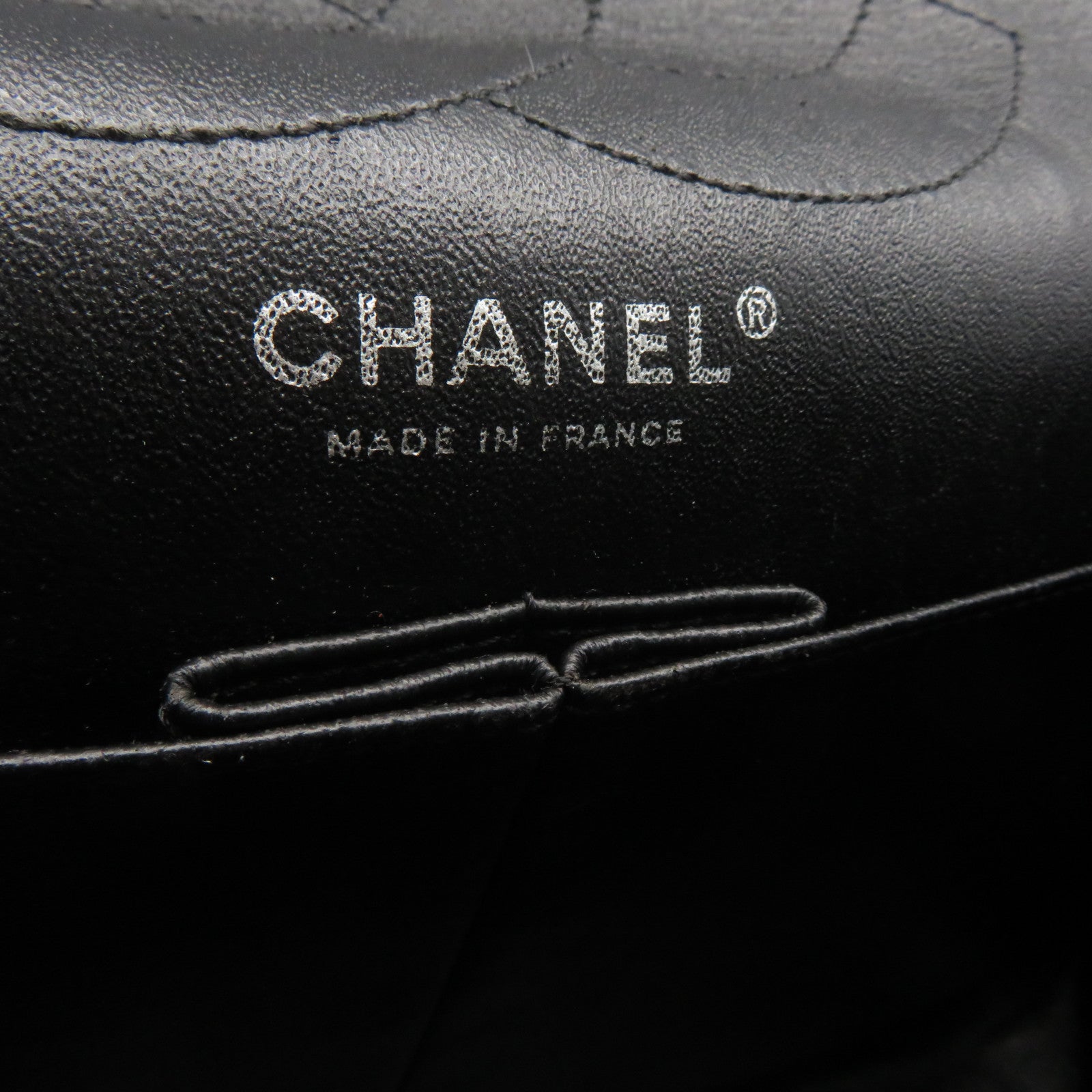 CHANEL 【激減優惠】菱格漆皮皮革2.55 Jumbo銀扣鏈帶肩背袋黑色