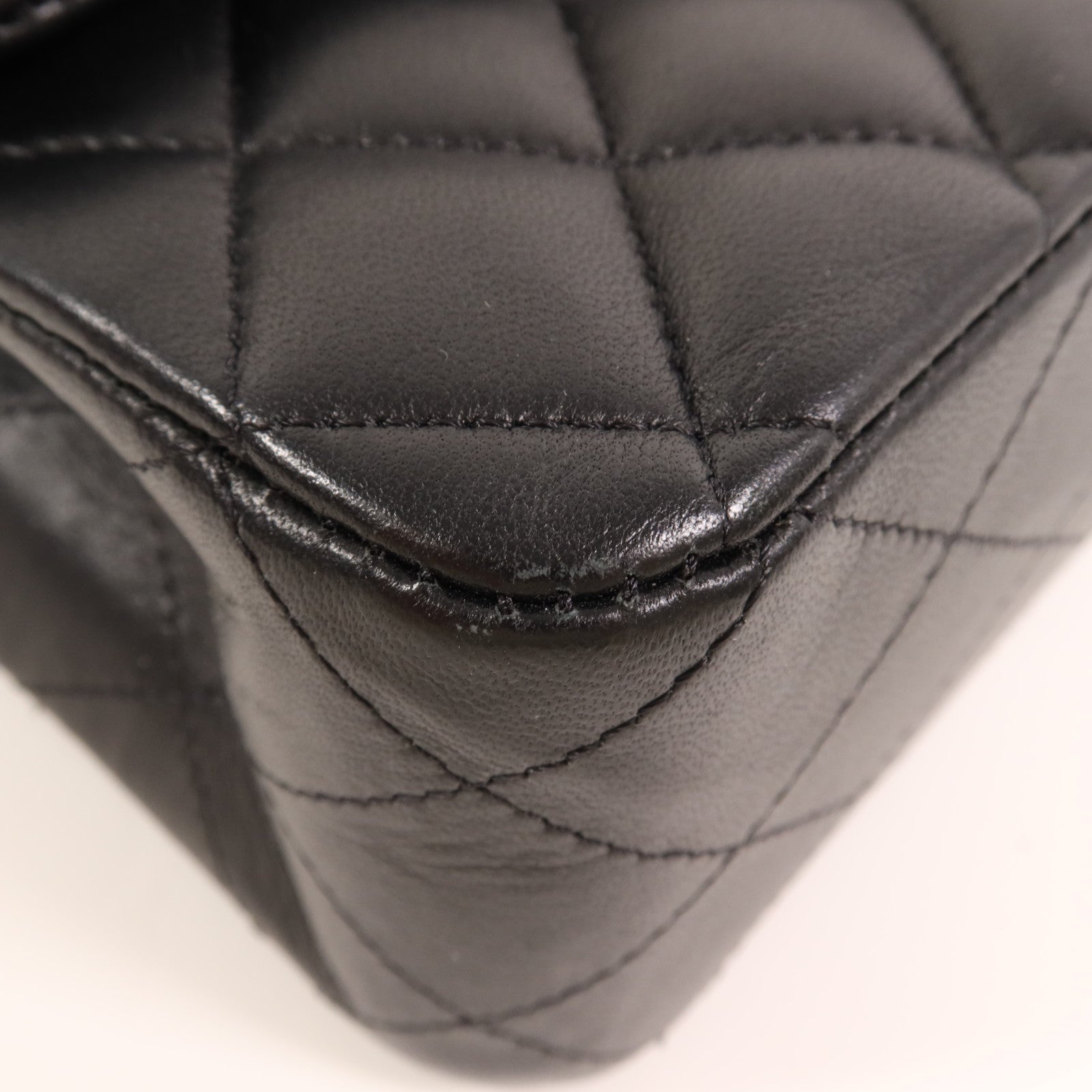 CHANEL 羊皮皮革Classic 25銀扣鏈帶肩背袋