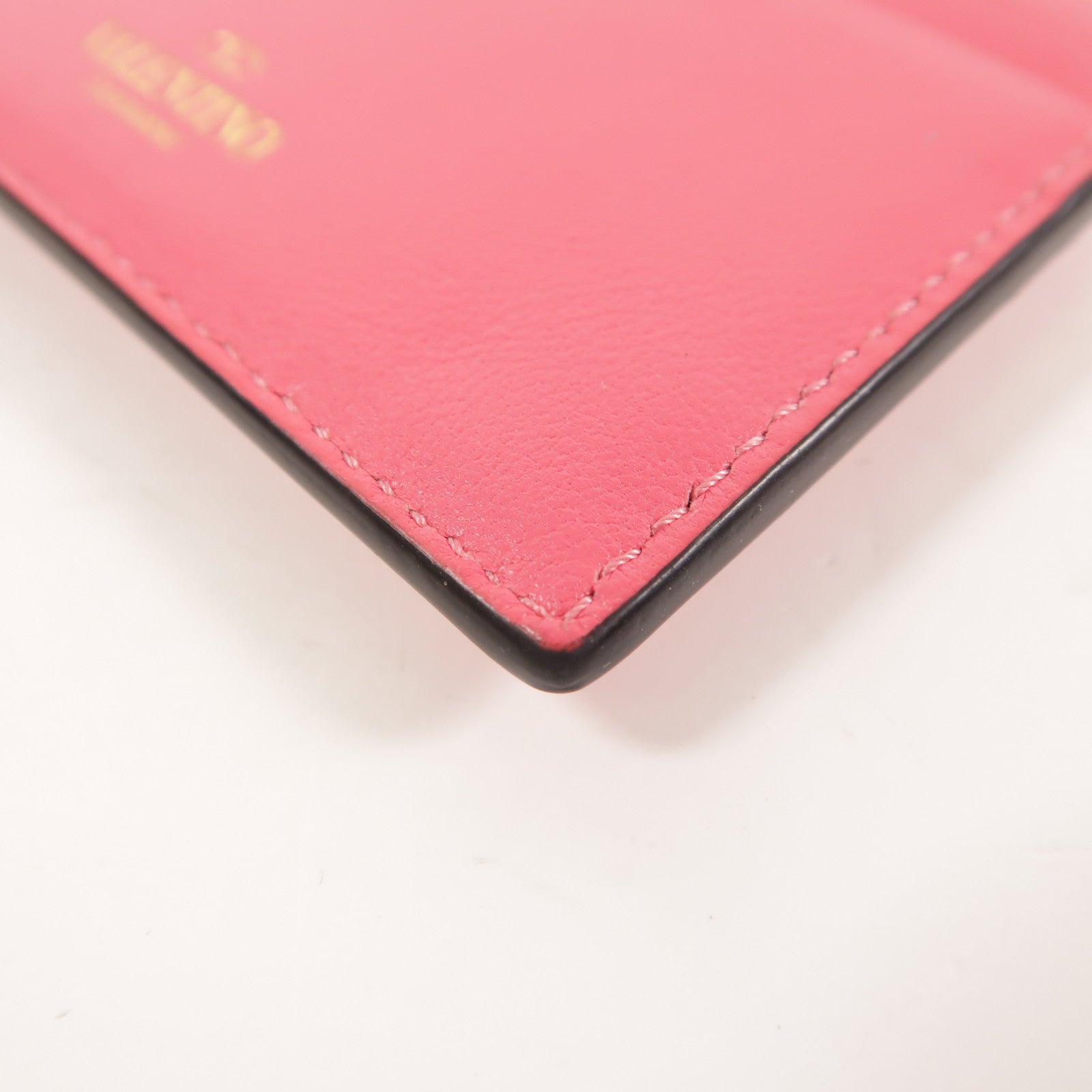 Valentino 牛皮皮革Card Case金扣卡片套