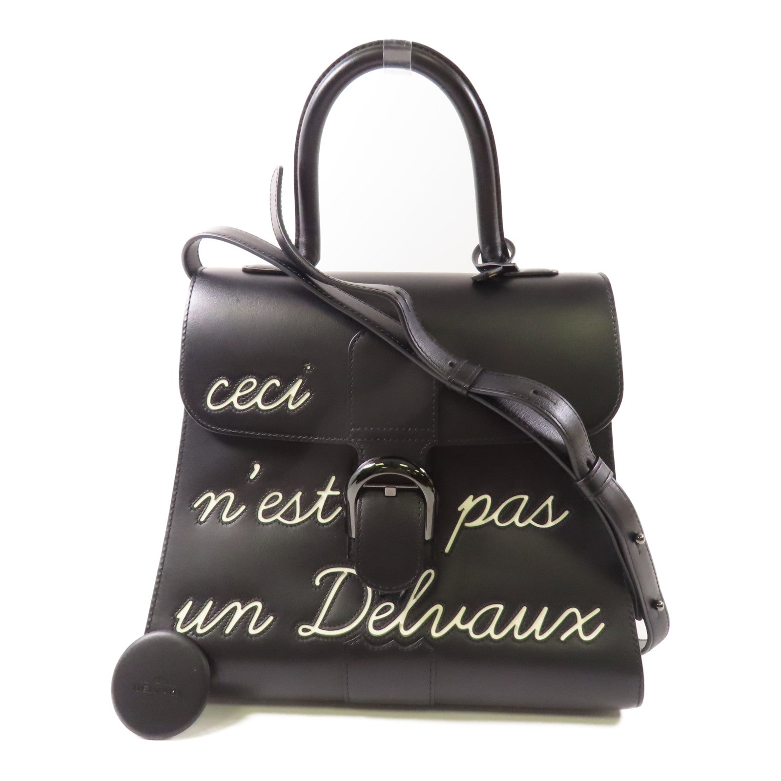 Delvaux 牛皮皮革L'Humour MM手挽肩背兩用袋