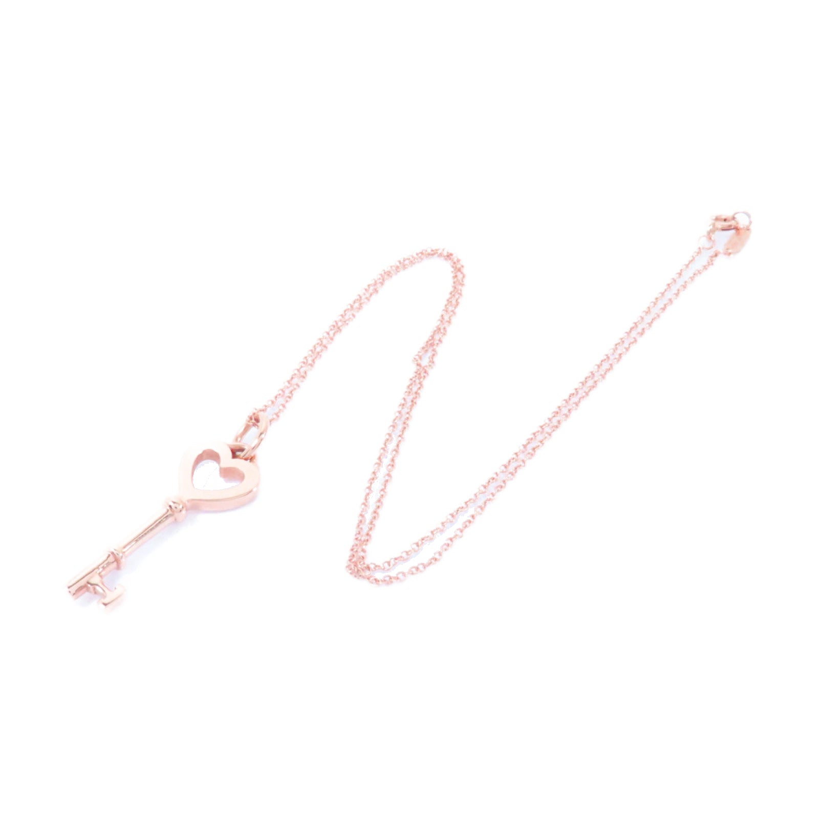 TIFFANY＆CO 【激減優惠】18K玫瑰金Heart Key Necklace項鍊