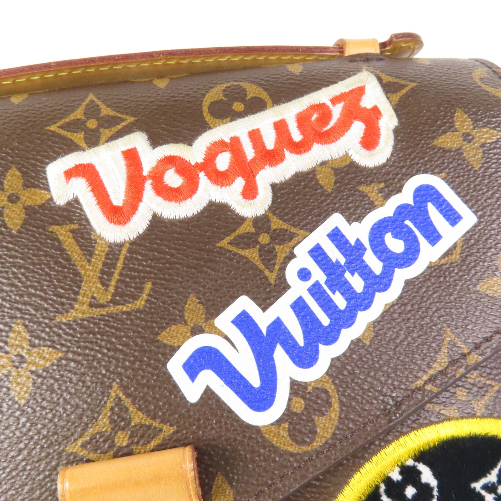 LOUIS VUITTON Monogram Patches Pochette Metis金扣手挽肩背兩用袋棕色