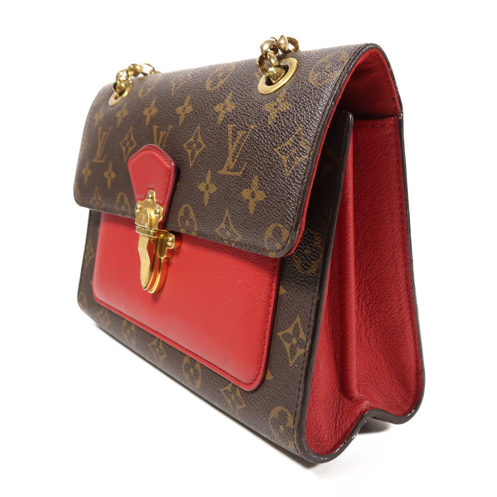 LOUIS VUITTON Monogram Victoire金扣鏈帶肩背袋