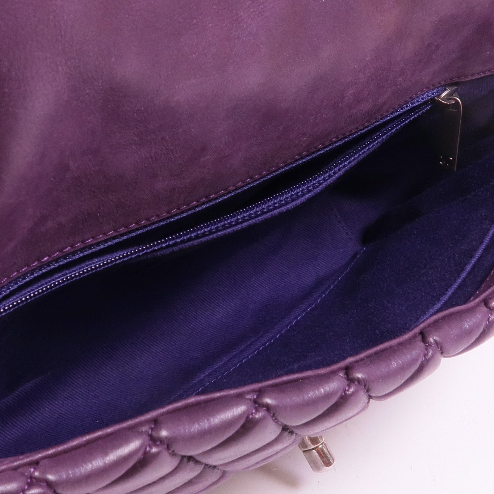 CHANEL 牛皮皮革Chain Shoulder銀扣鏈帶肩背袋