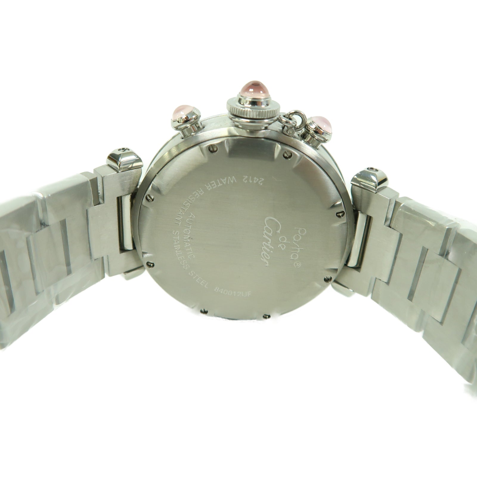 CARTIER Pasha C不鏽鋼手錶自動機芯銀色