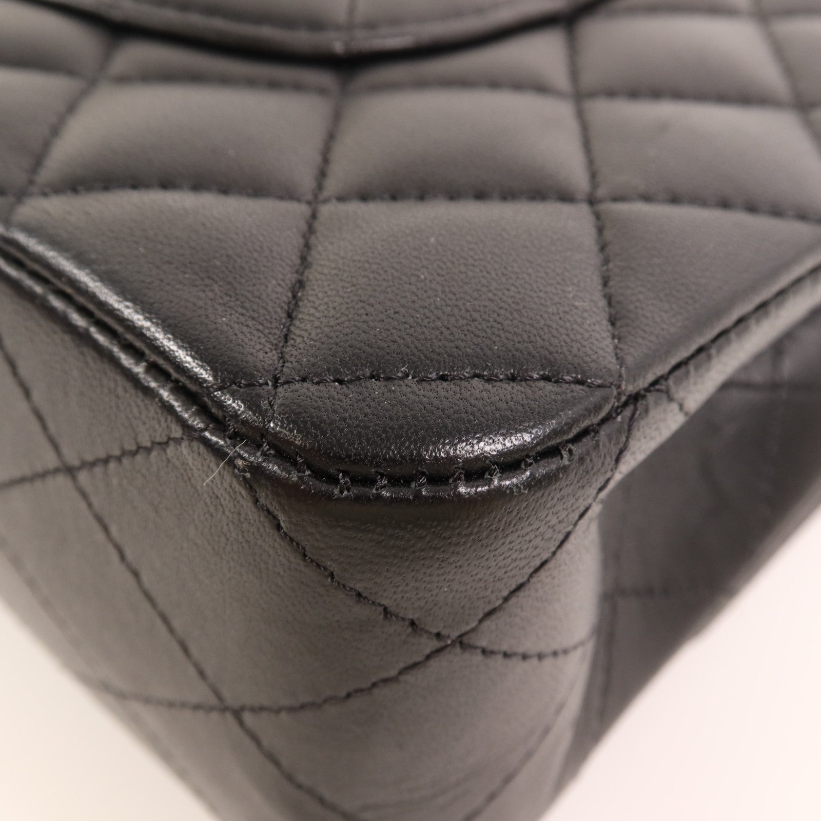 CHANEL 羊皮皮革Classic 25銀扣鏈帶肩背袋