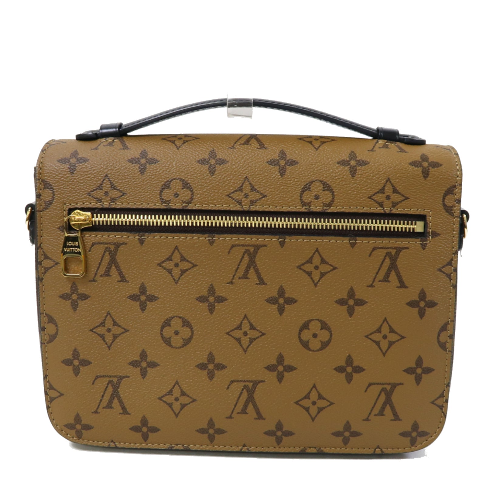 LOUIS VUITTON Monogram Reverse Pochette Métis金扣手挽肩背兩用袋啡色