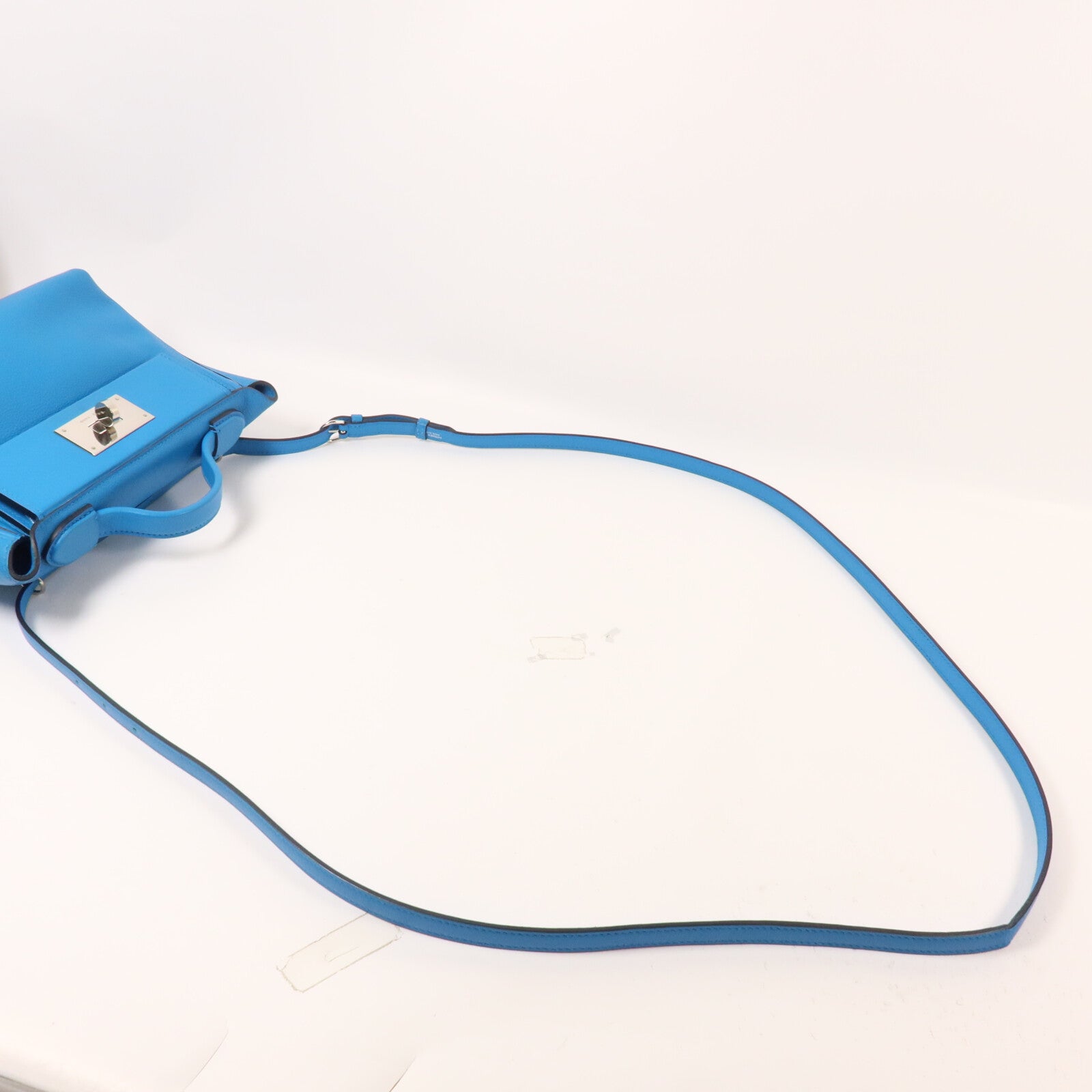 HERMES Evercolor皮革24/24 Mini手挽肩背兩用袋Bleu Zanzibar