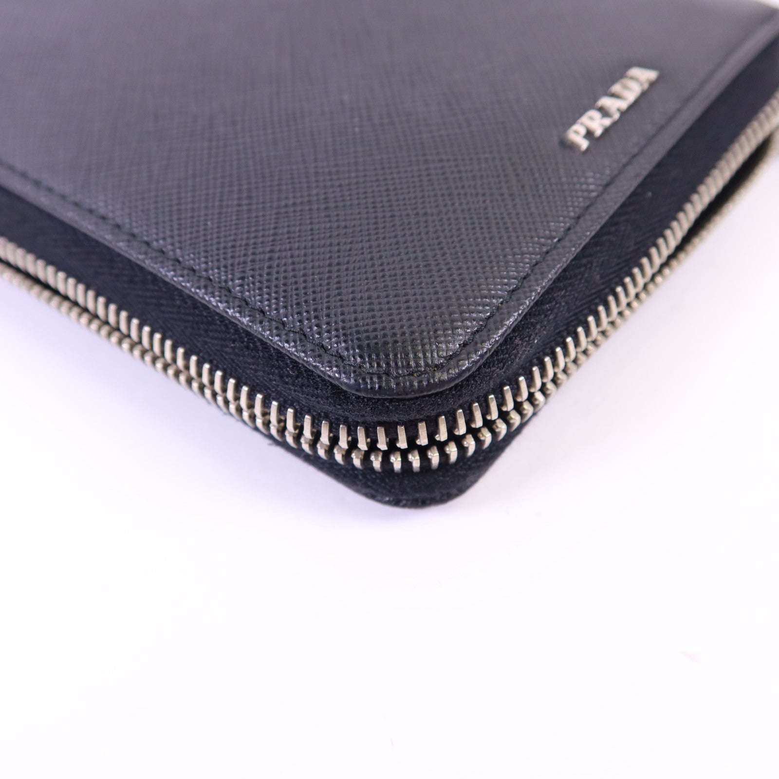 PRADA 【激減優惠】牛皮皮革Long Zip Wallet銀扣長錢包