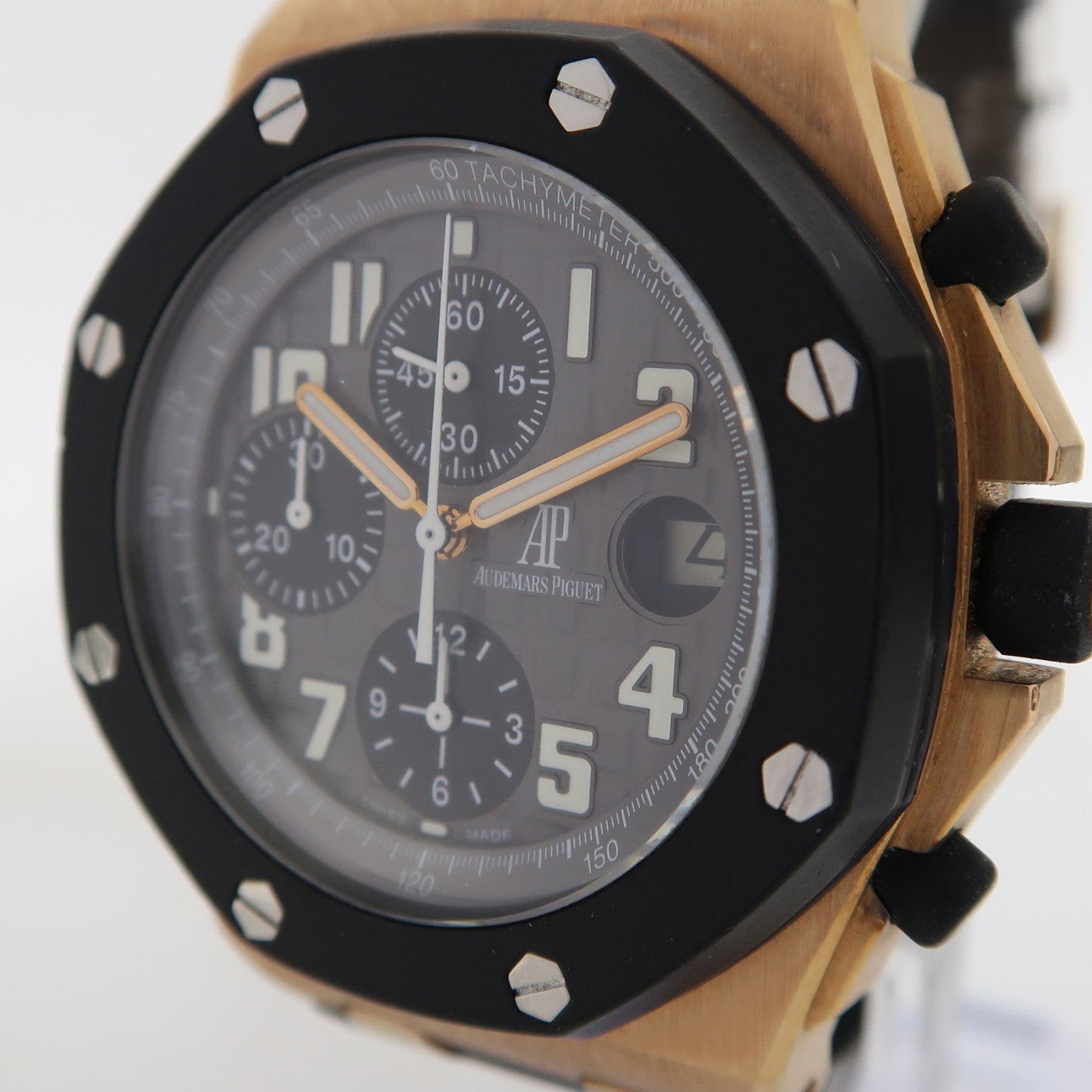 AUDEMARS PIGUET Royal Oak Offshore Chronograph 18K玫瑰金/橡膠帶手錶自動機芯灰色