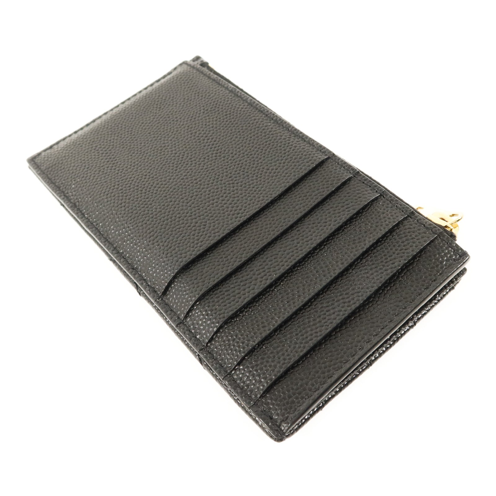 SAINT LAURENT 牛皮皮革Card Case金扣卡片套