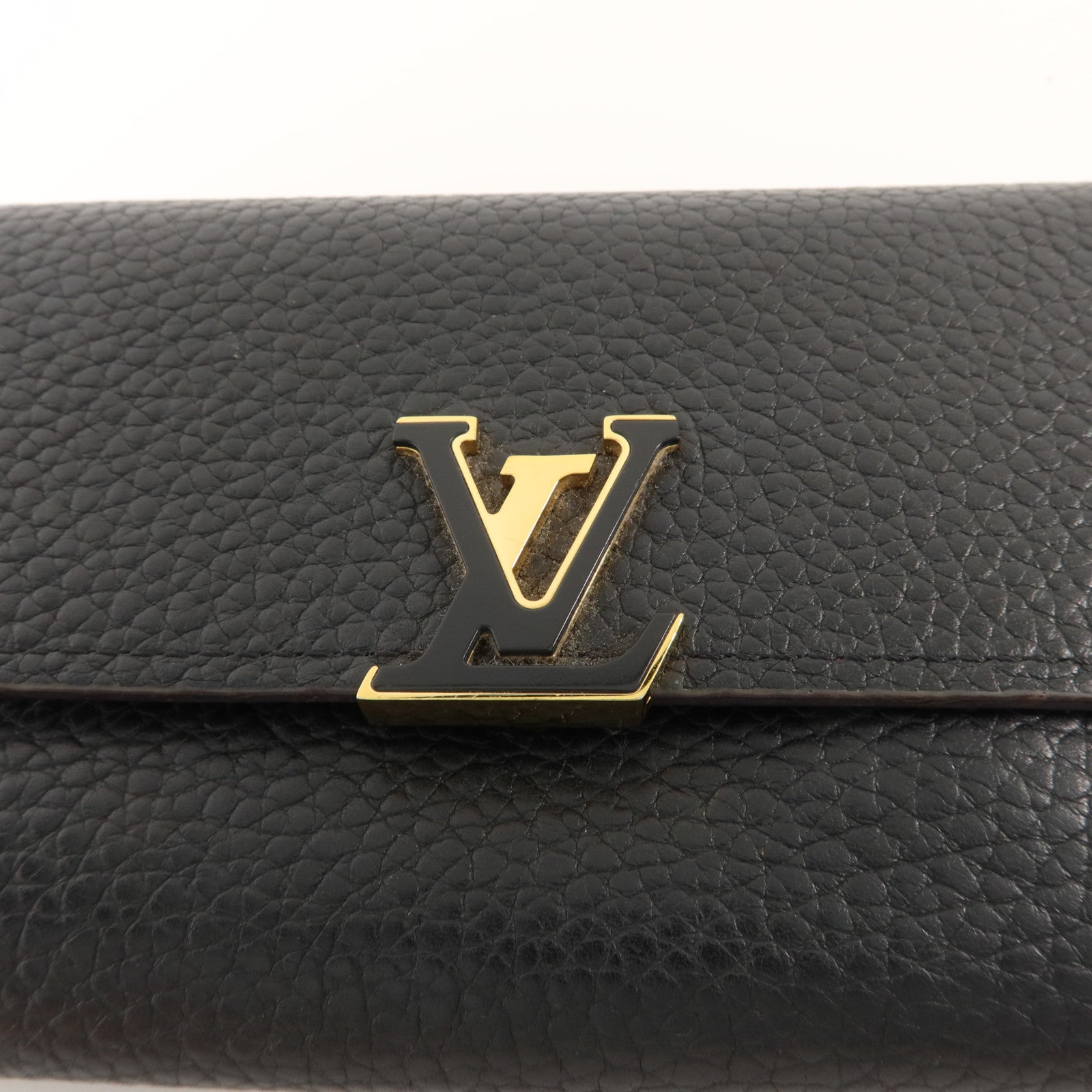 LOUIS VUITTON 牛皮皮革Capucines Compact金扣錢包
