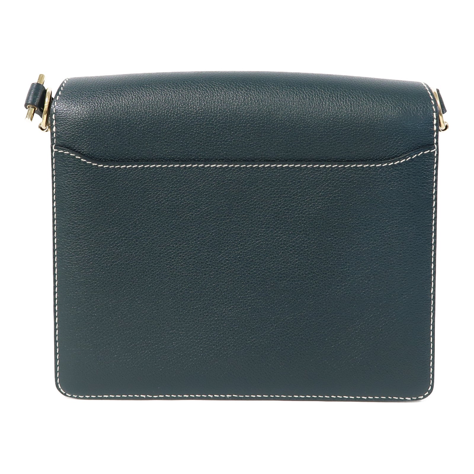 HERMES Evercolor皮革Roulis 23金扣肩背袋松柏綠色