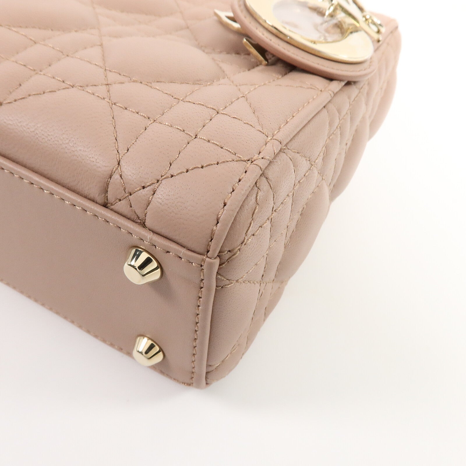Dior 牛皮皮革Lady Dior Mini手挽肩背兩用袋
