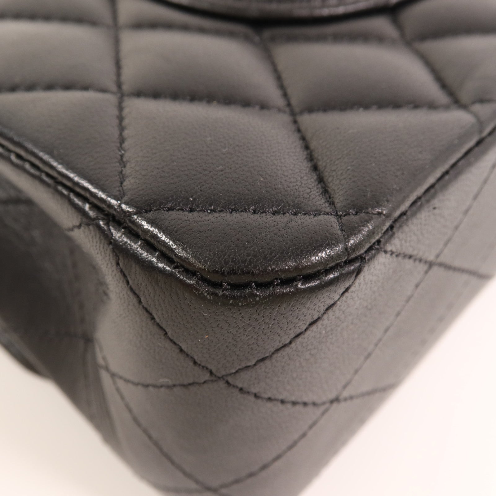 CHANEL 羊皮皮革Classic 25銀扣鏈帶肩背袋