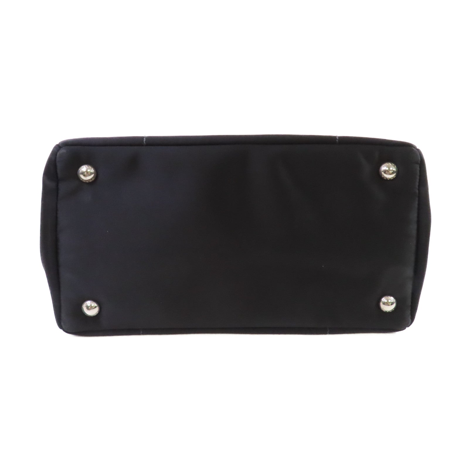 PRADA 尼龍Nero Tessuto 2Way Shoulder Bag銀扣手挽肩背兩用袋黑色