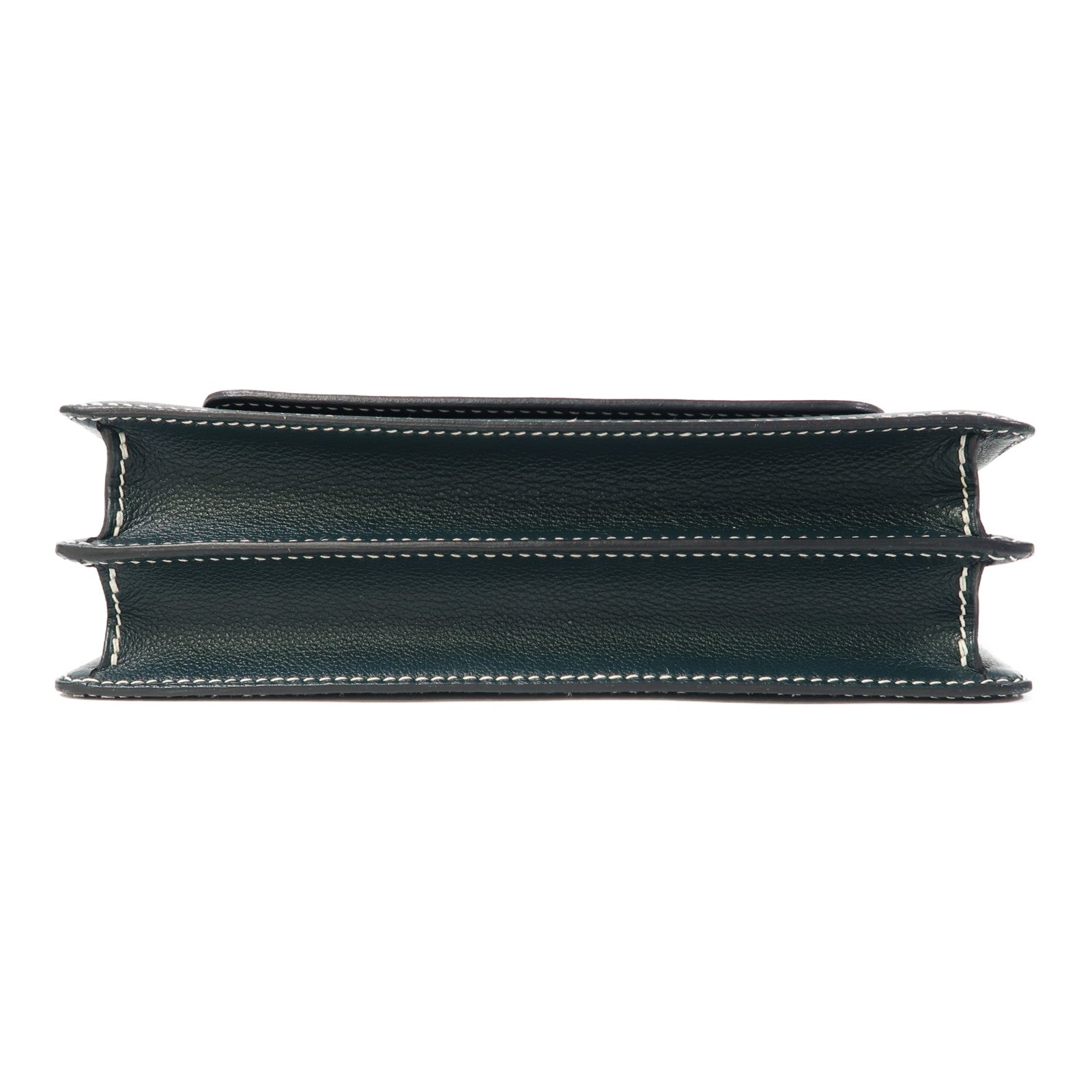 HERMES Evercolor皮革Roulis 23金扣肩背袋松柏綠色