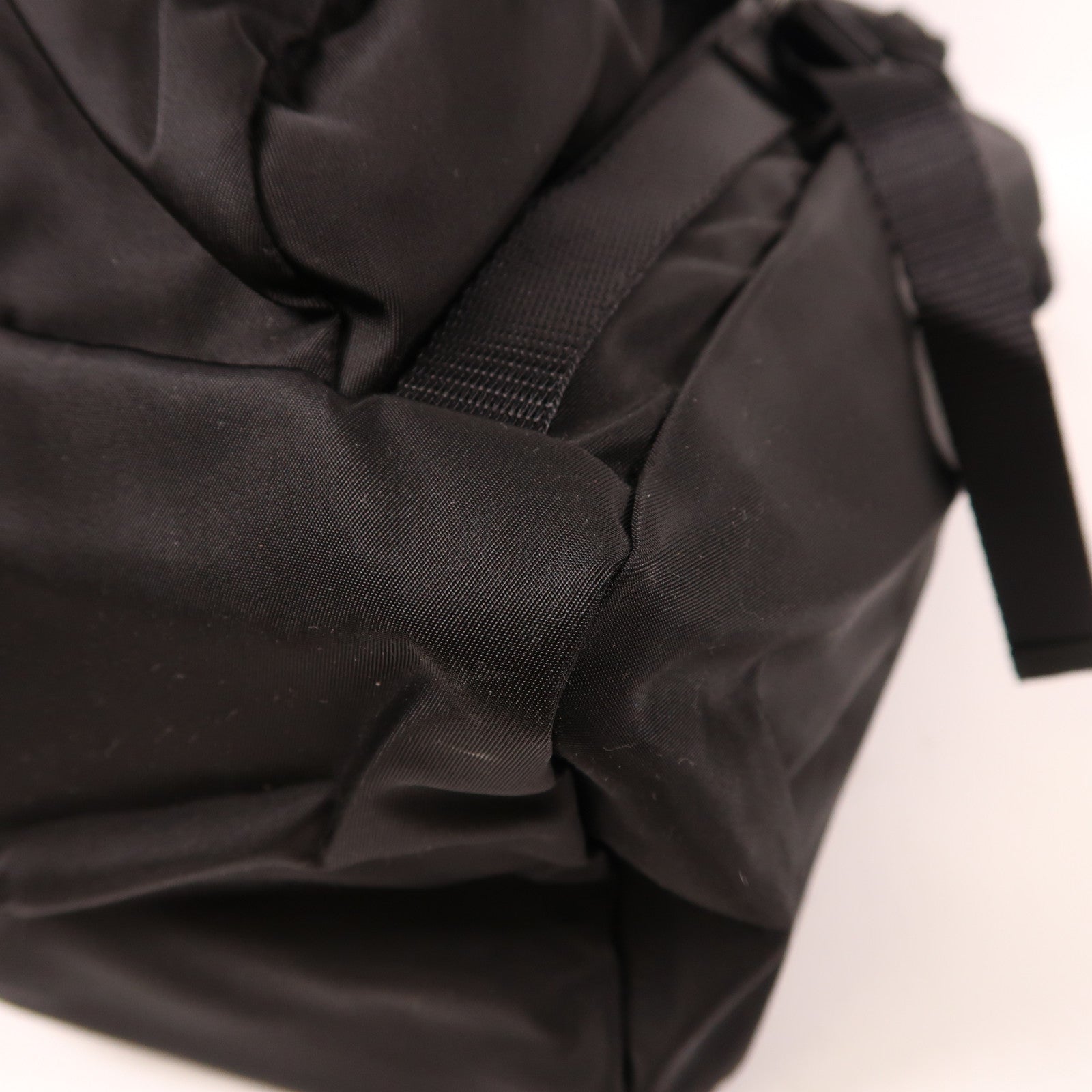 PRADA 尼龍Backpack銀扣背包黑色