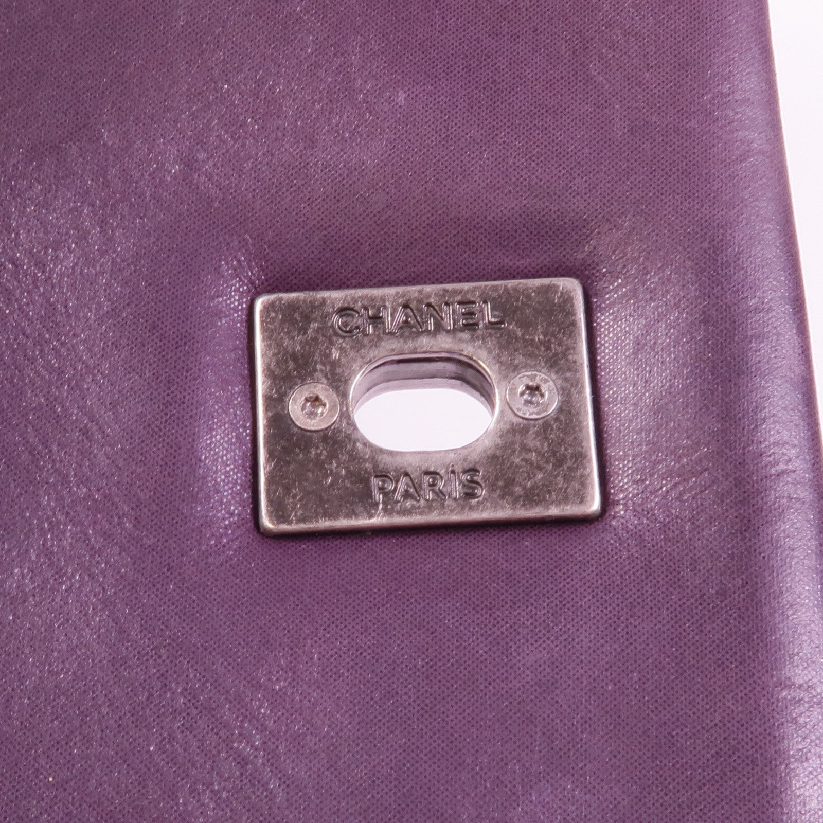 CHANEL 牛皮皮革Chain Shoulder銀扣鏈帶肩背袋