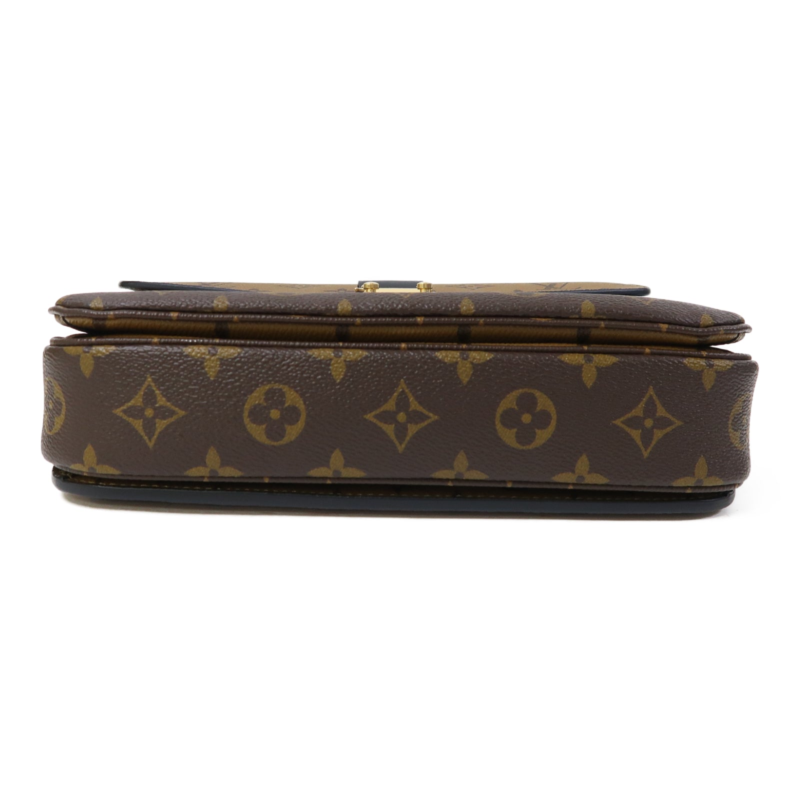 LOUIS VUITTON Monogram Reverse Pochette Métis金扣手挽肩背兩用袋啡色