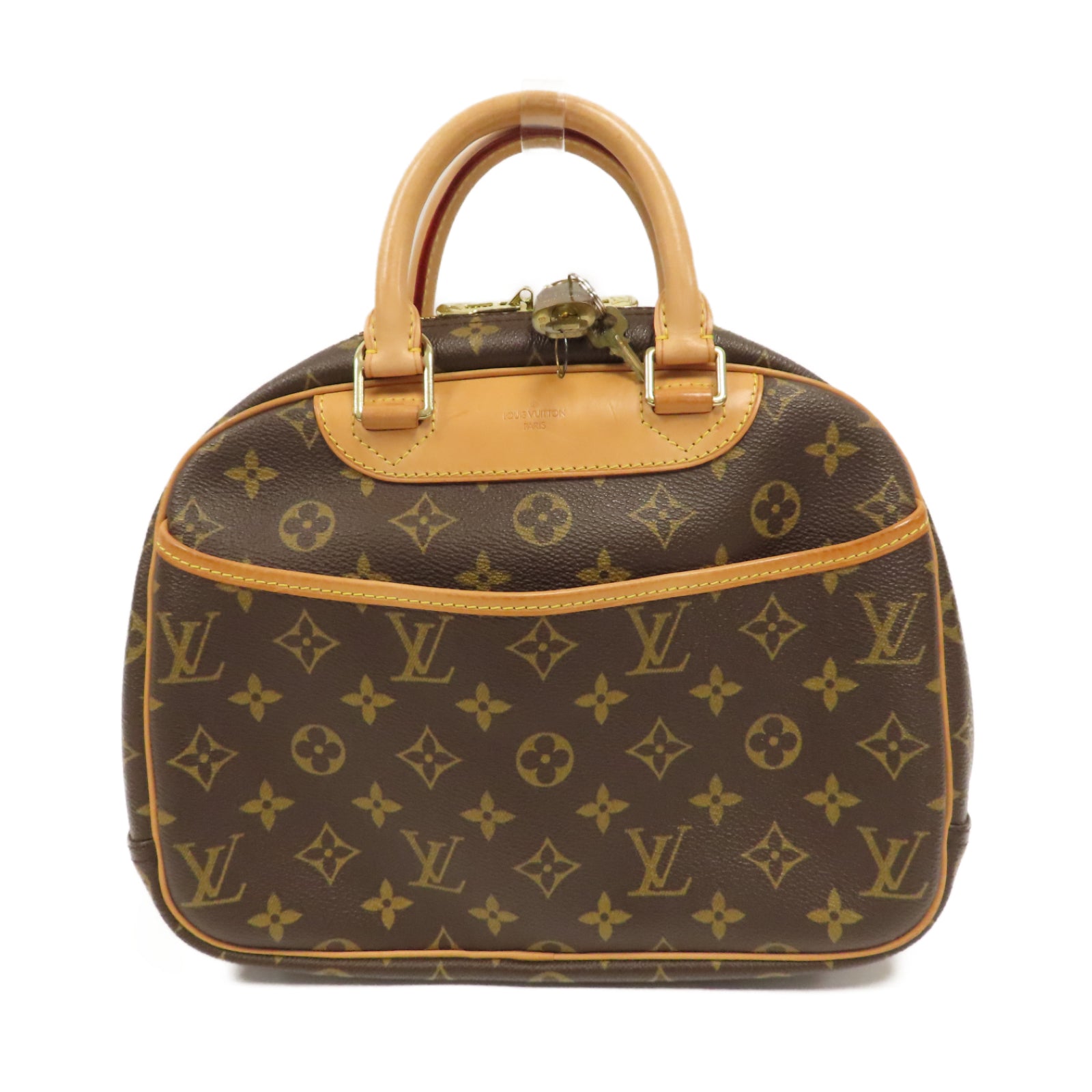 LOUIS VUITTON Monogram Trouville金扣手挽袋啡色