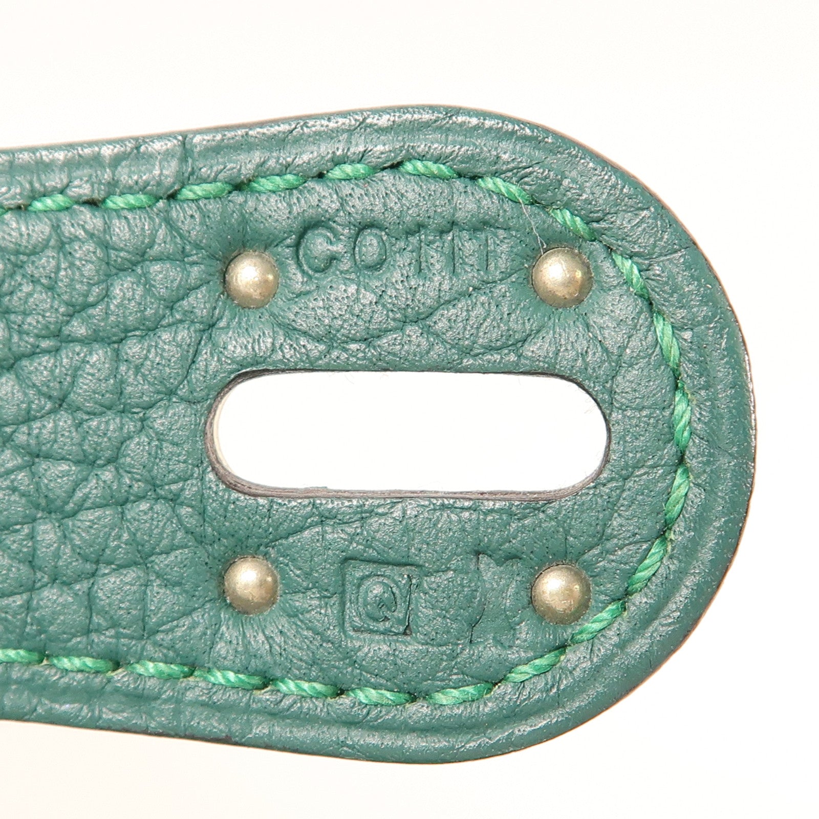 HERMES Clemence皮革Lindy 34銀扣手挽肩背兩用袋Menthe