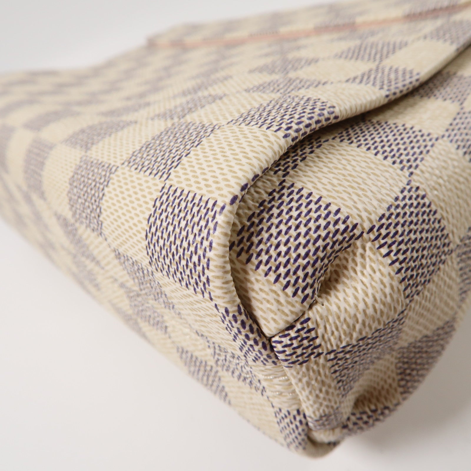 LOUIS VUITTON Damier Azur Croisette 2 Way Shoulder Bag金扣手挽肩背兩用袋白色