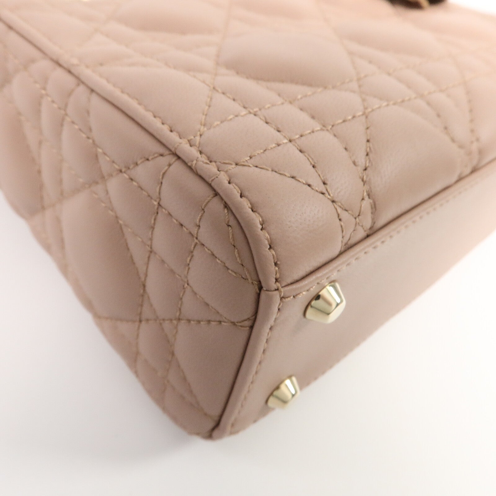 Dior 牛皮皮革Lady Dior Mini手挽肩背兩用袋