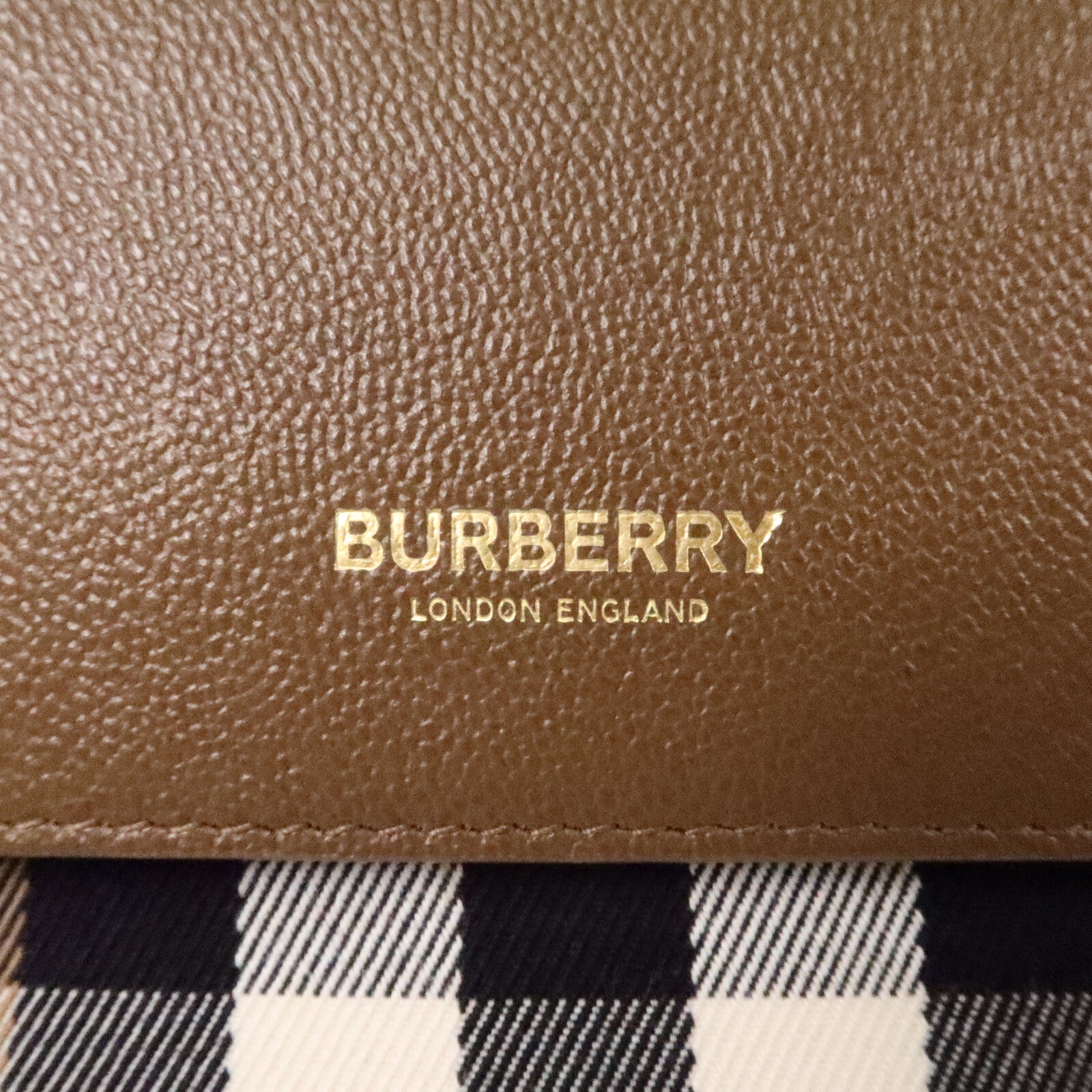 BURBERRY 帆布/牛皮皮革Hampshire肩背袋