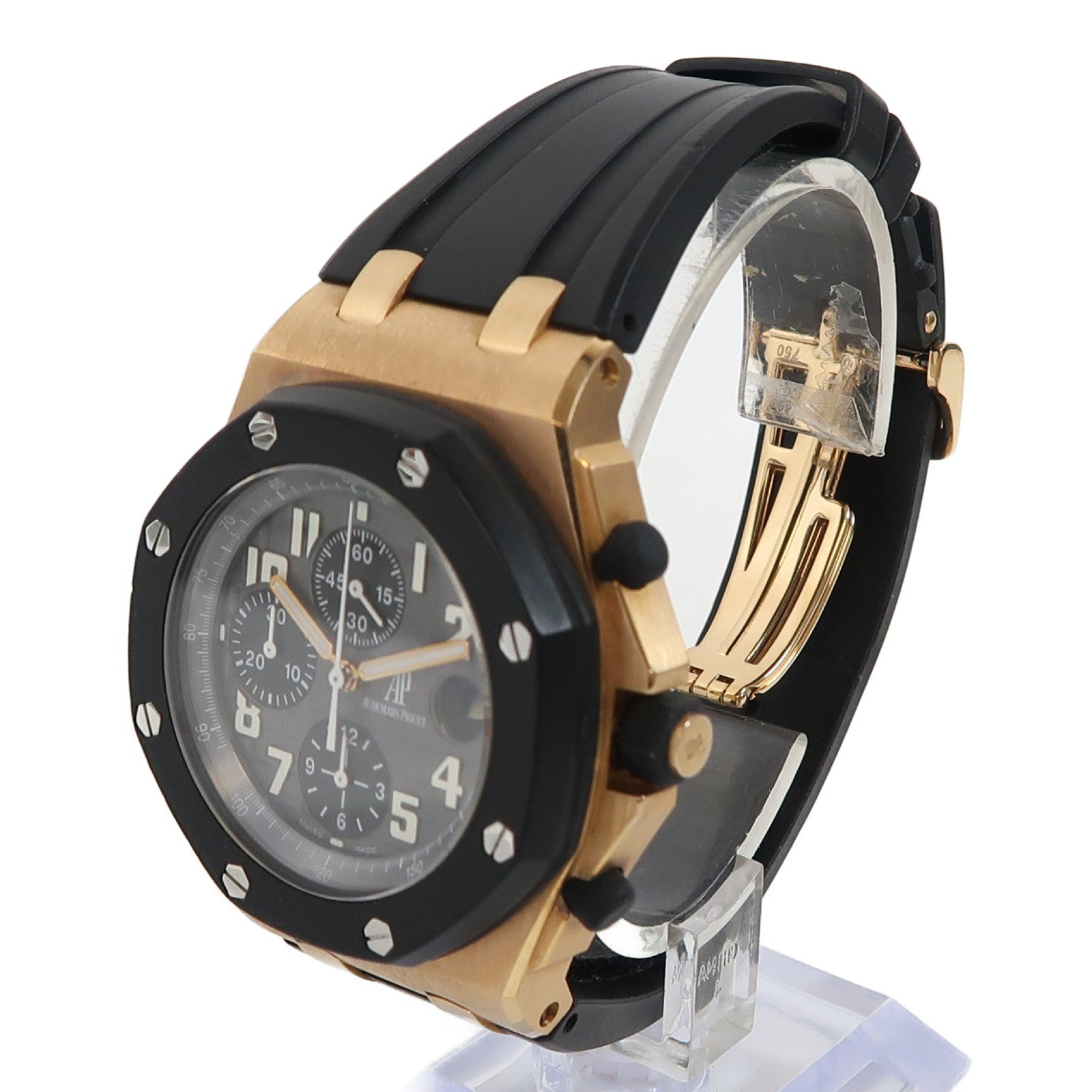 AUDEMARS PIGUET Royal Oak Offshore Chronograph 18K玫瑰金/橡膠帶手錶自動機芯灰色