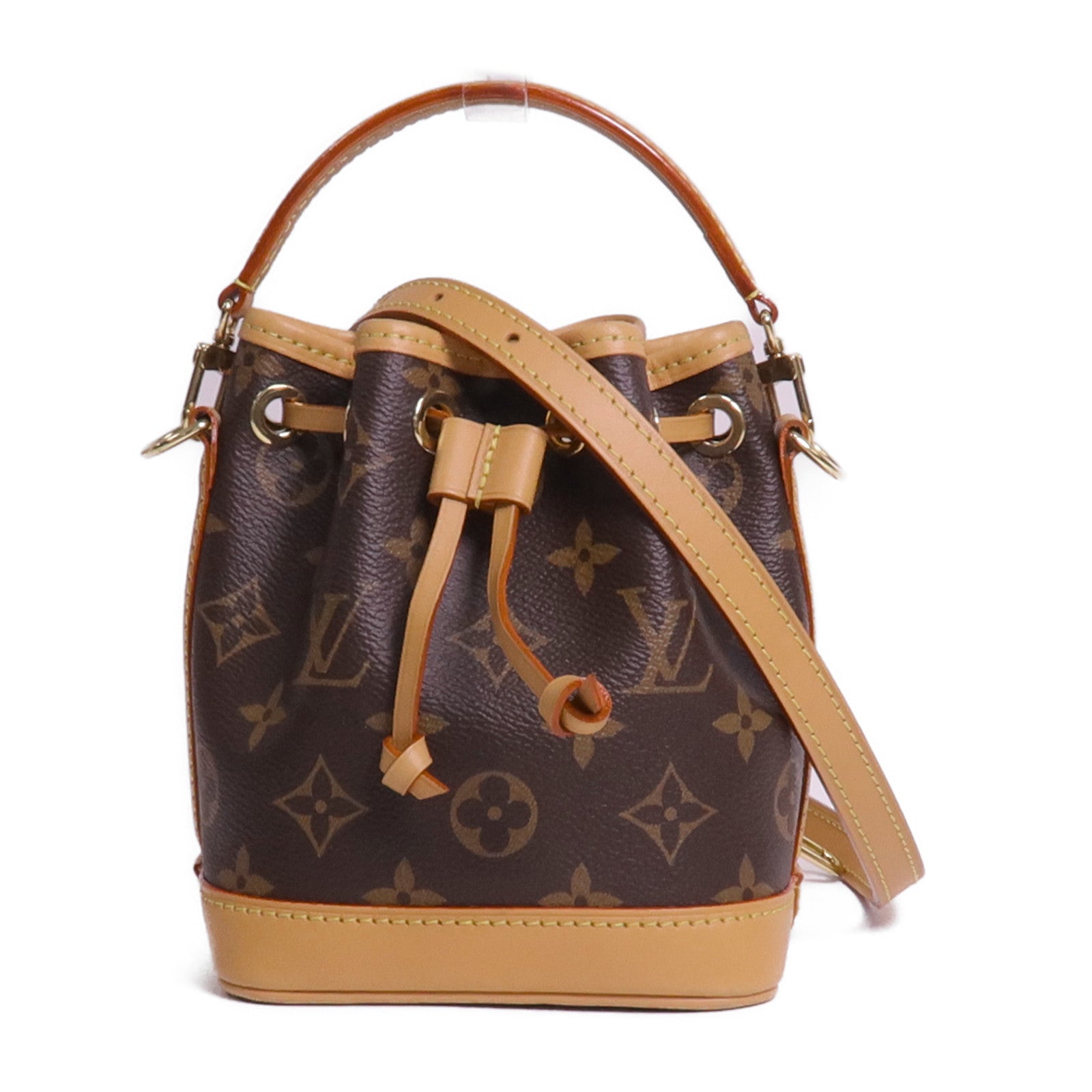 LOUIS VUITTON 【激減優惠】Monogram Nano Noe金扣手挽肩背兩用袋