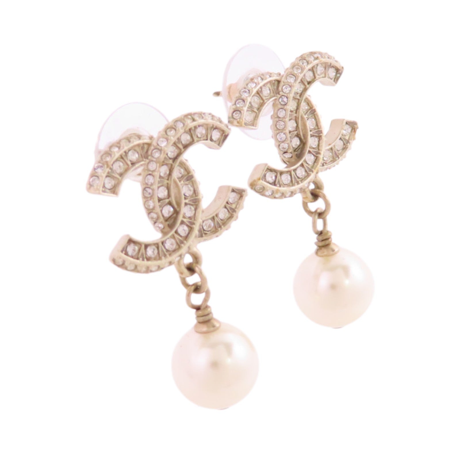 CHANEL 金屬/仿珍珠/水鑽CC Earringes耳環