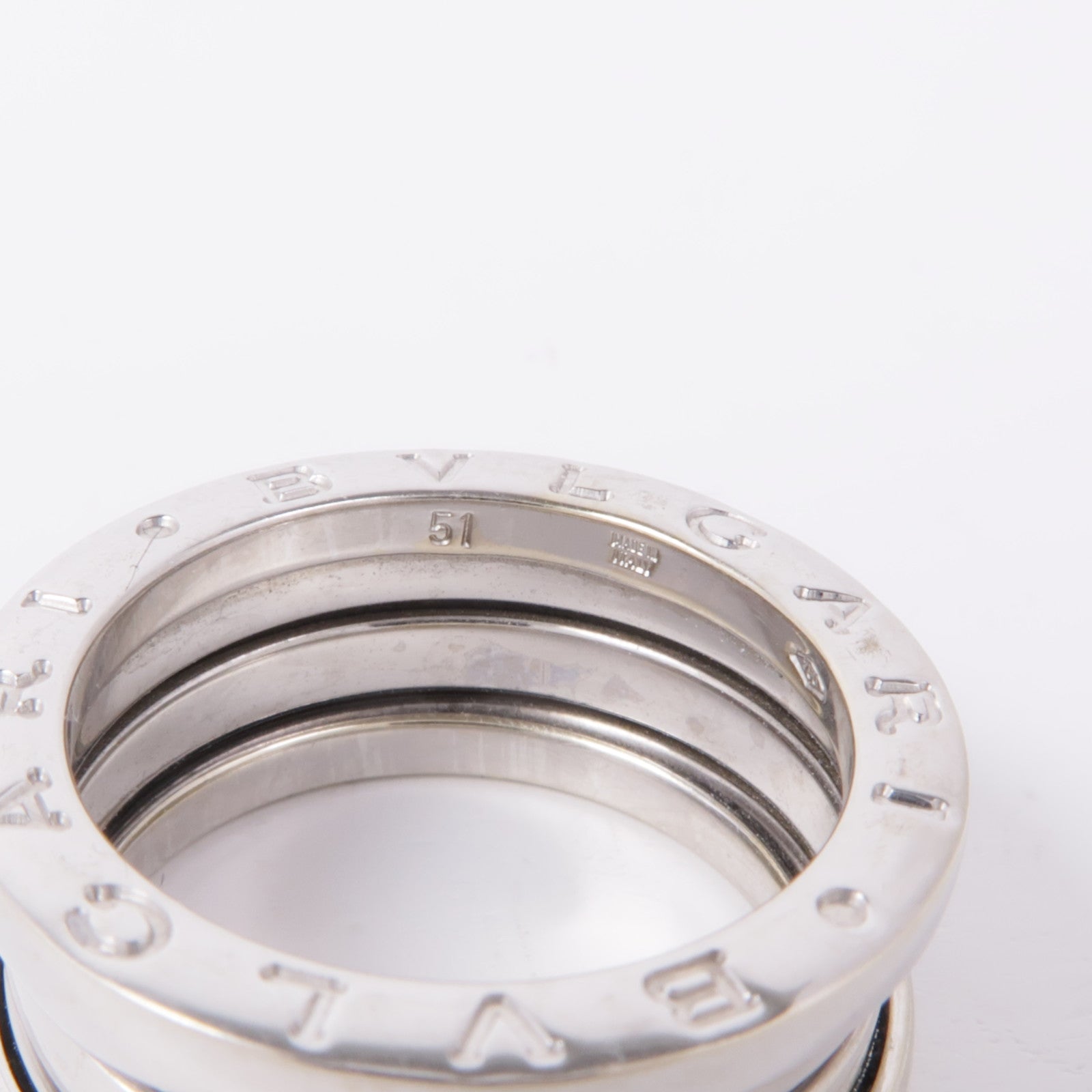 BVLGARI 18K白金B-Zero1 3 Band Ring Bvlgari#51/戒指US#5.25