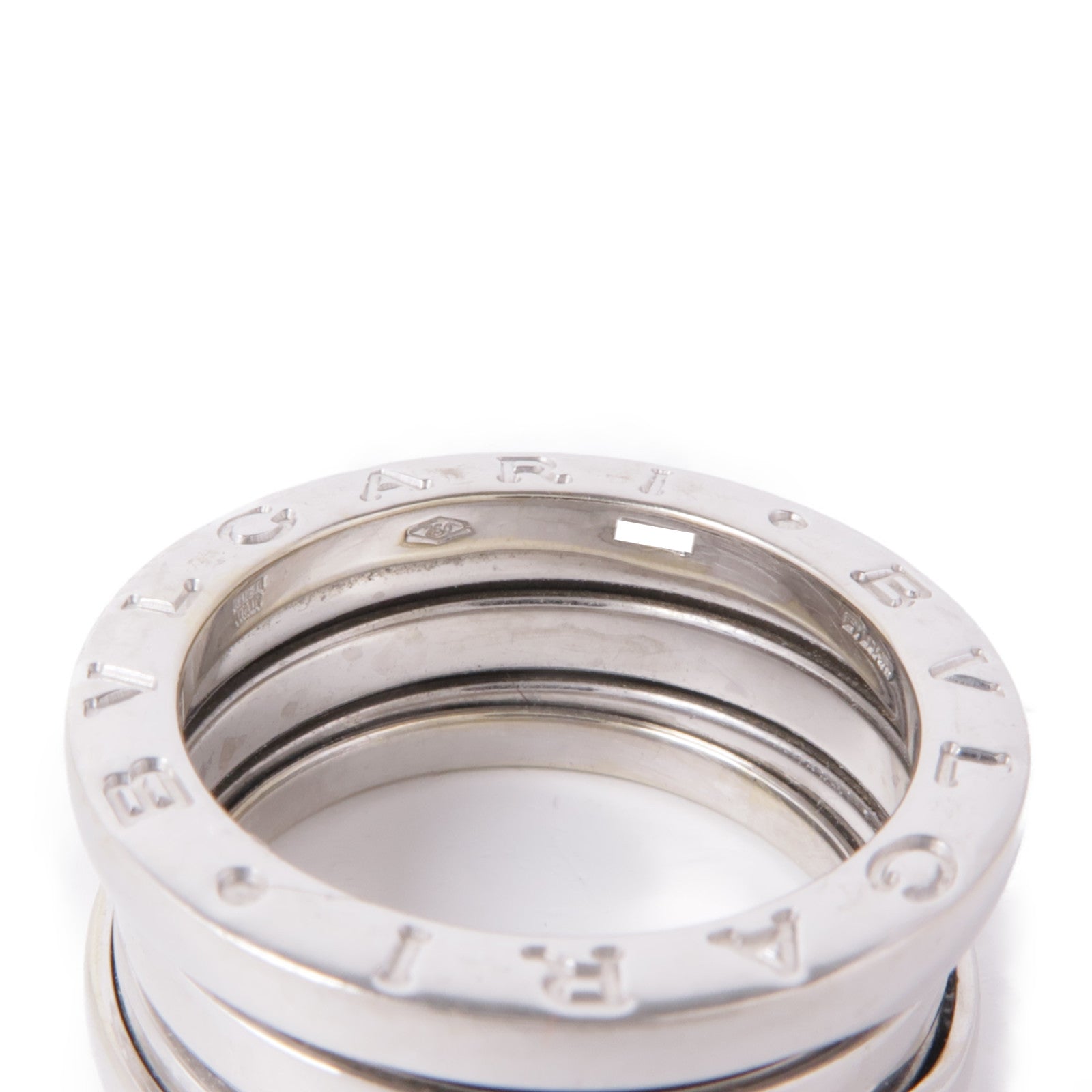 BVLGARI 18K白金B-Zero1 3 Band Ring Bvlgari#51/戒指US#5.25
