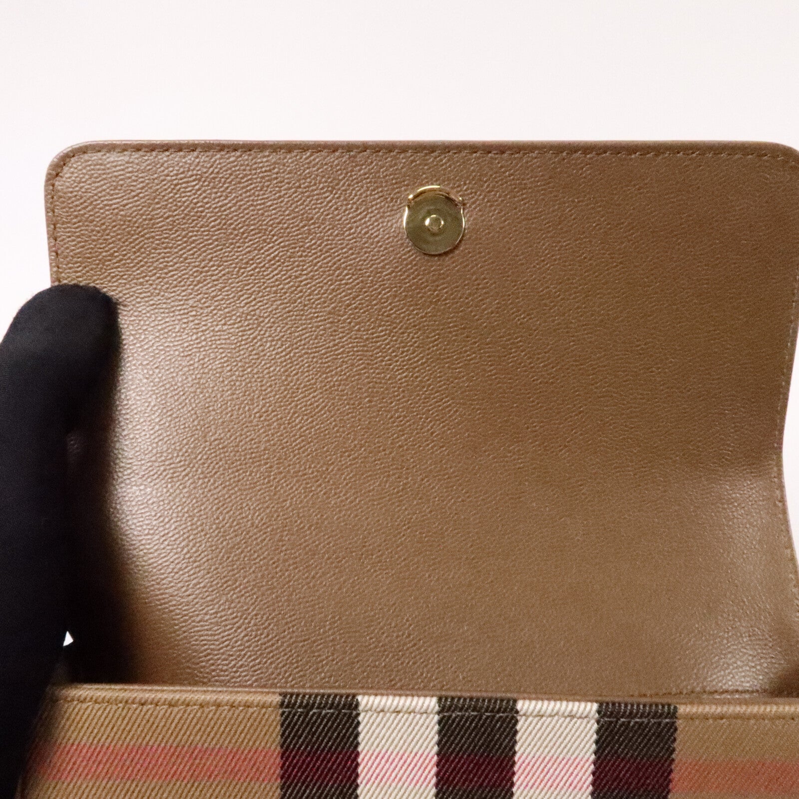 BURBERRY 帆布/牛皮皮革Hampshire肩背袋