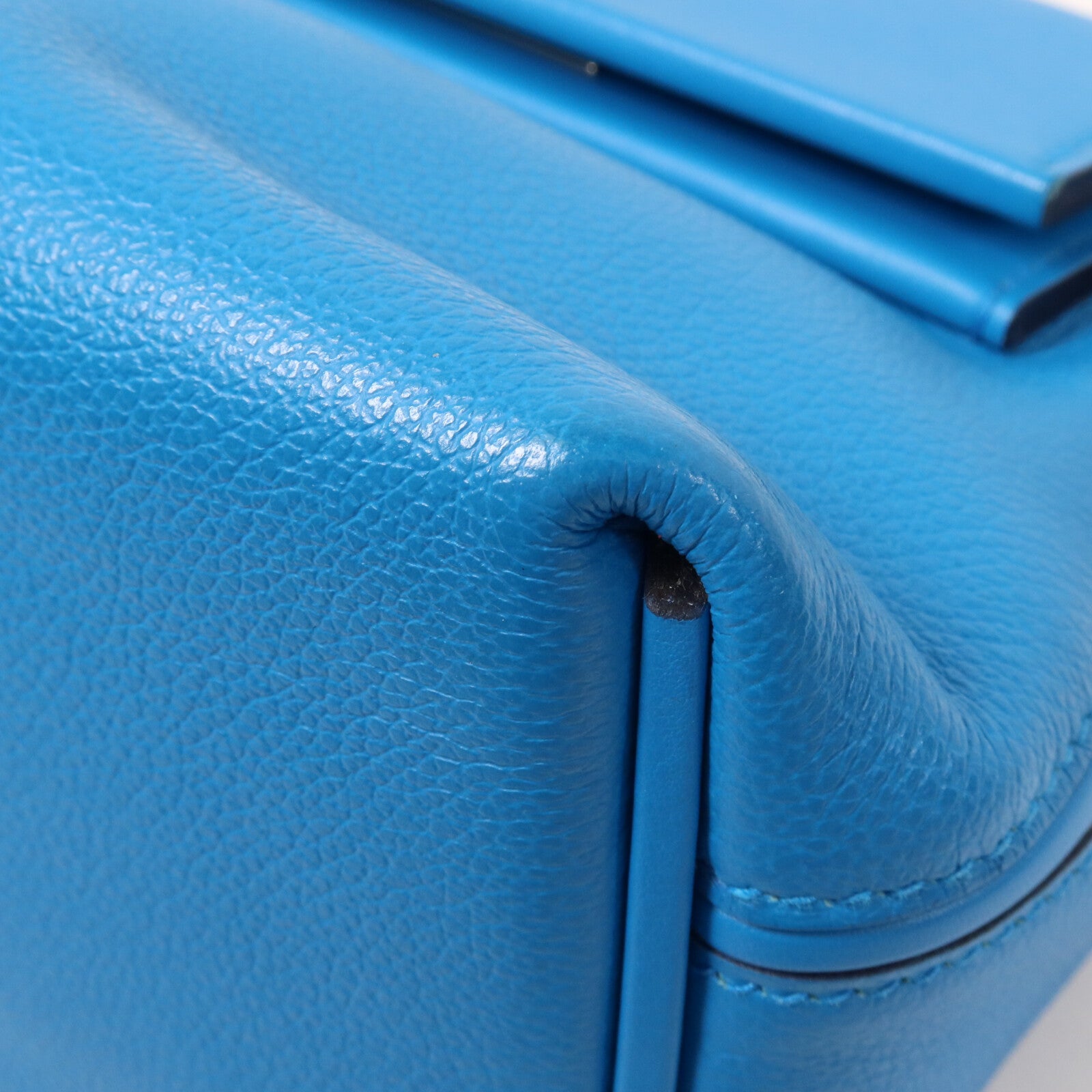 HERMES Evercolor皮革24/24 Mini手挽肩背兩用袋Bleu Zanzibar