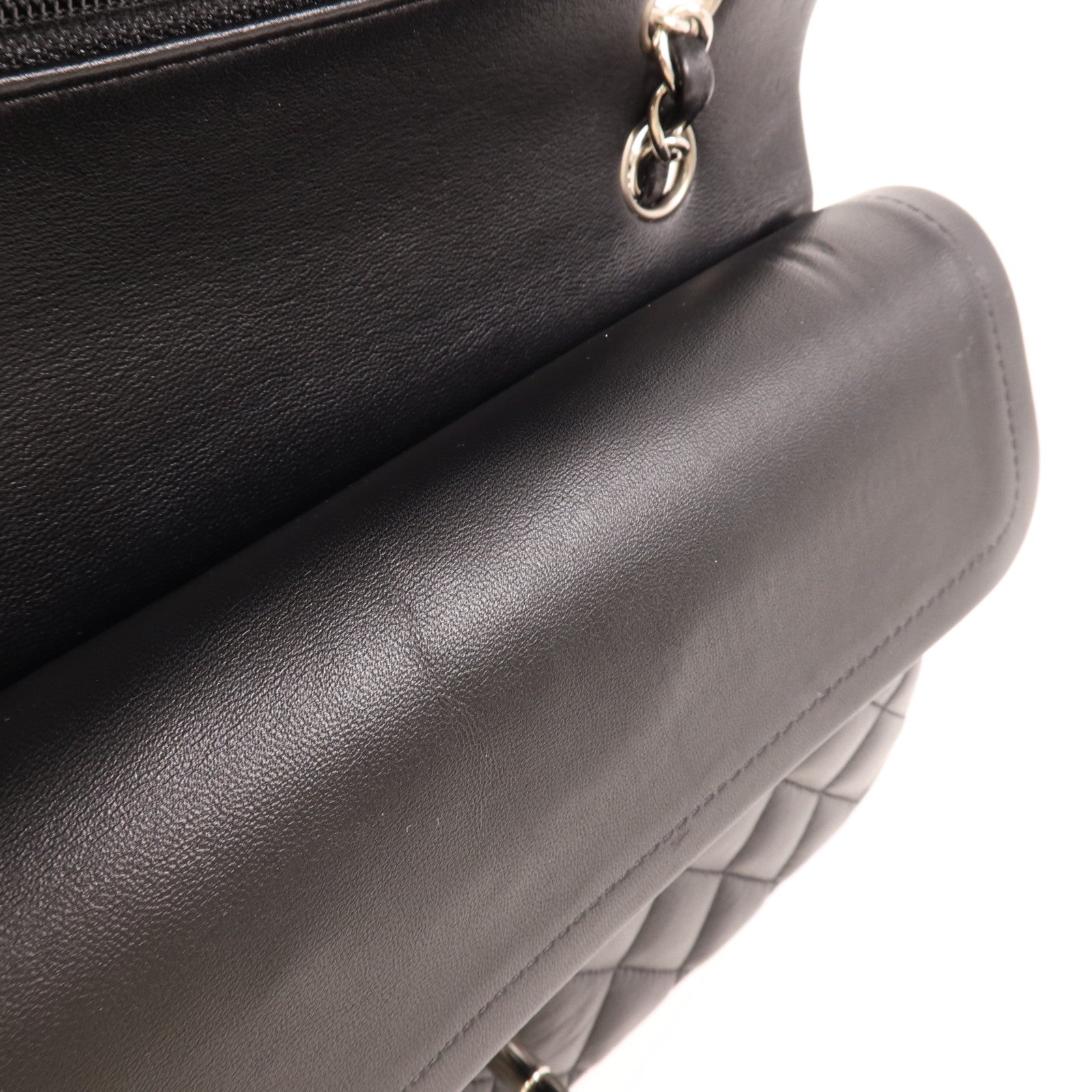 CHANEL 羊皮皮革Classic 25銀扣鏈帶肩背袋