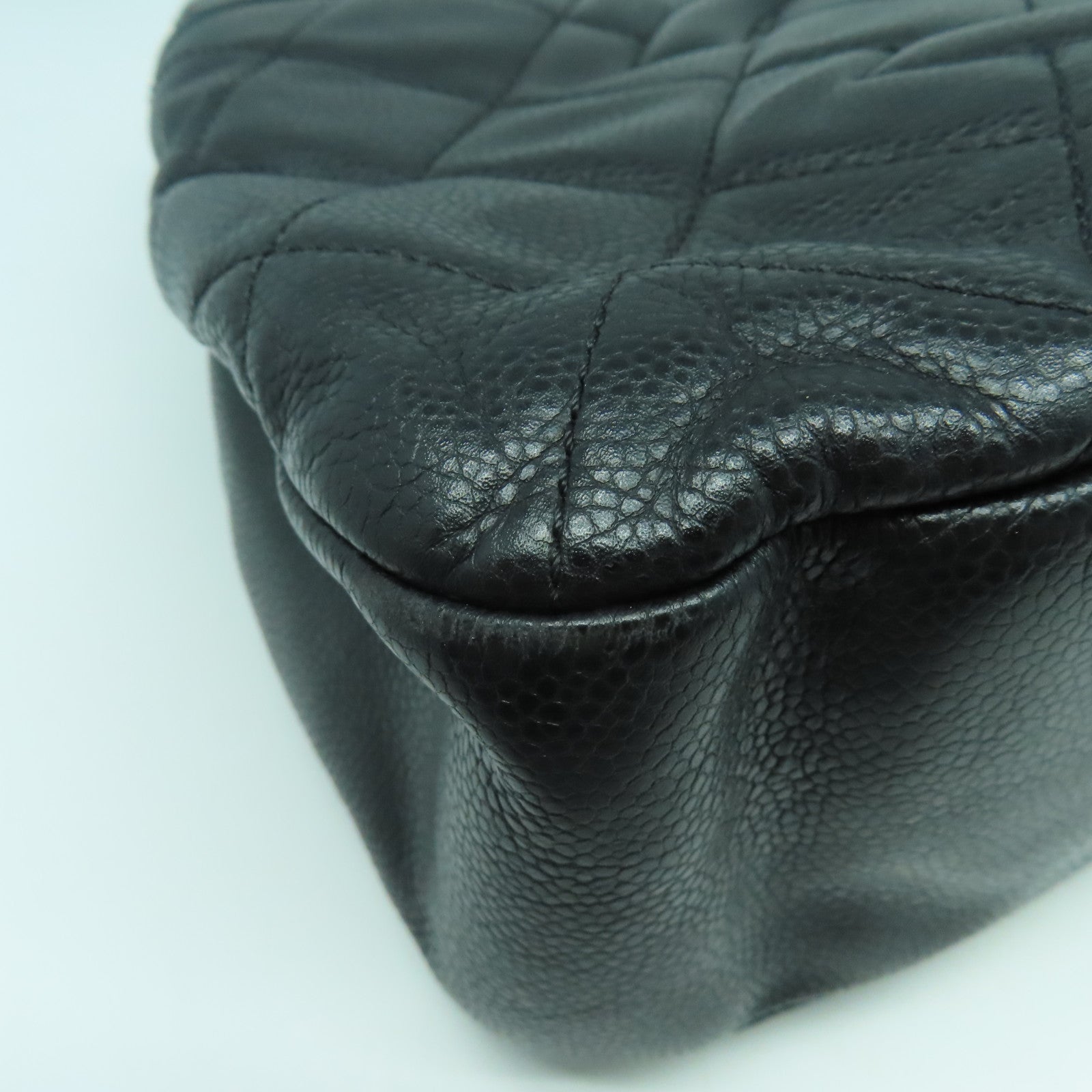 CHANEL 【激減優惠】菱格牛皮皮革Shoulder Bag銀扣肩背袋黑色