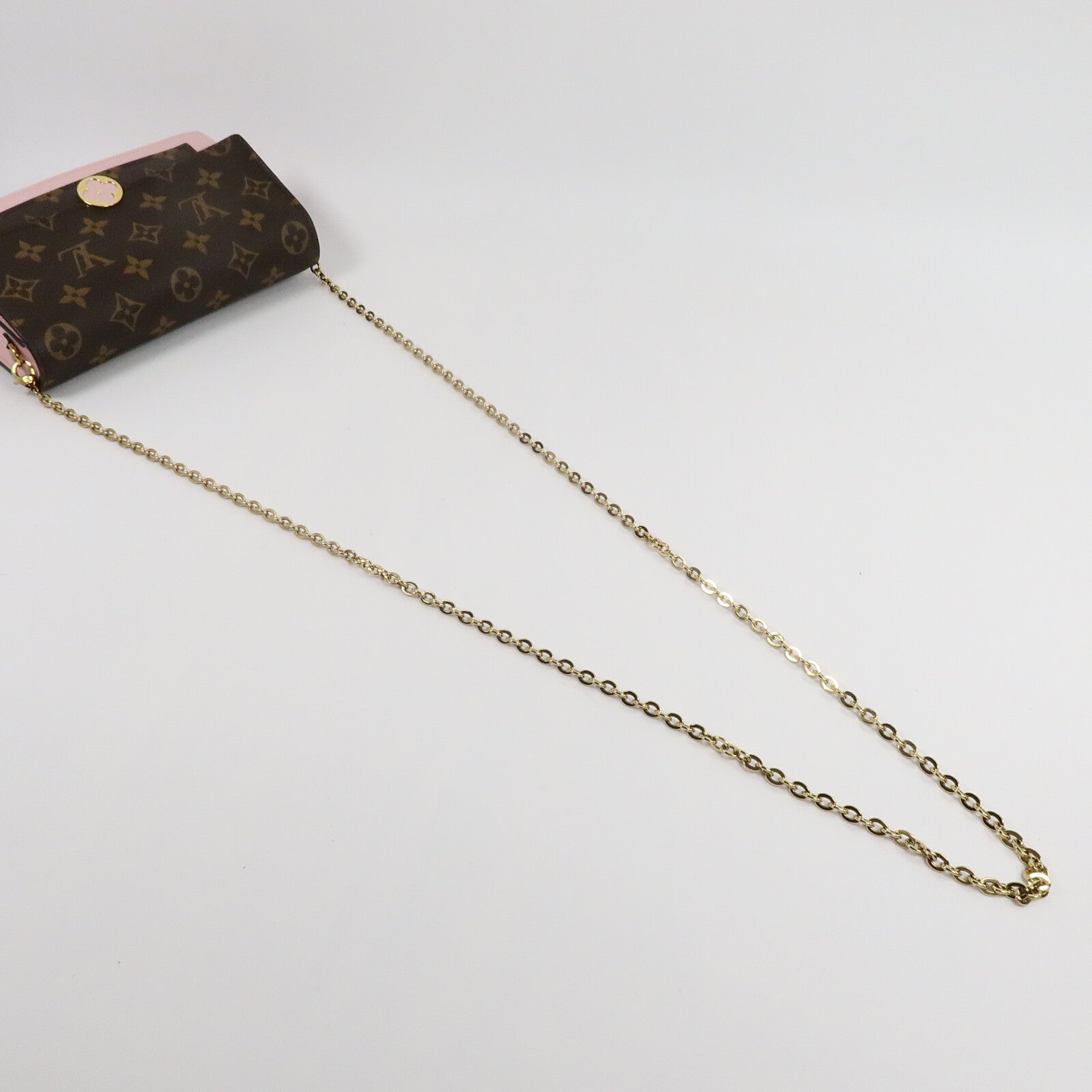 LOUIS VUITTON Monogram Flore Chain Wallet鏈帶肩背袋